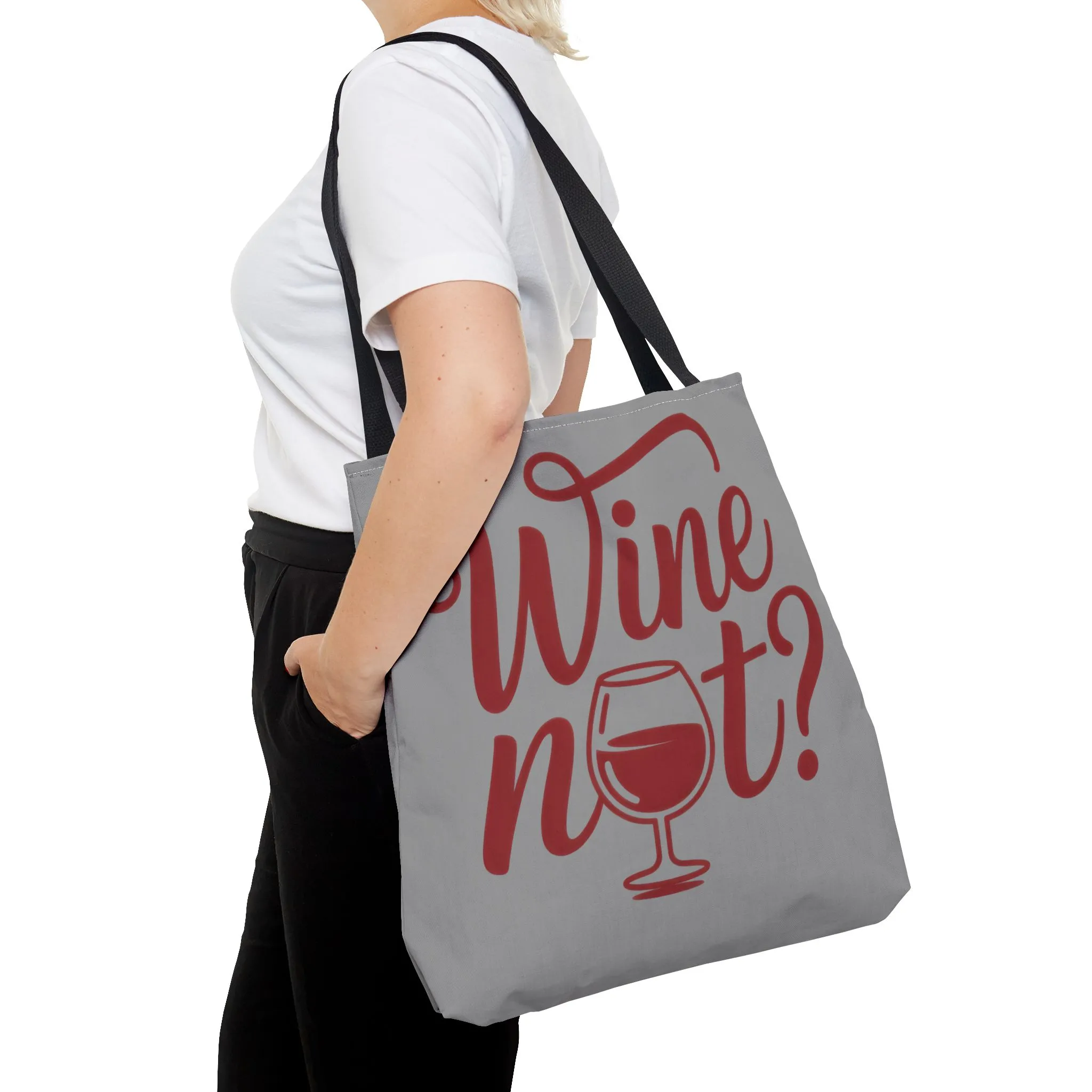 Wine Not? Tote Bag - Fun Wine Lover's Accessory for Parties, Gift for Wine Enthusiasts, Perfect for Grocery or Beach Outings, AOP Design - Image 14