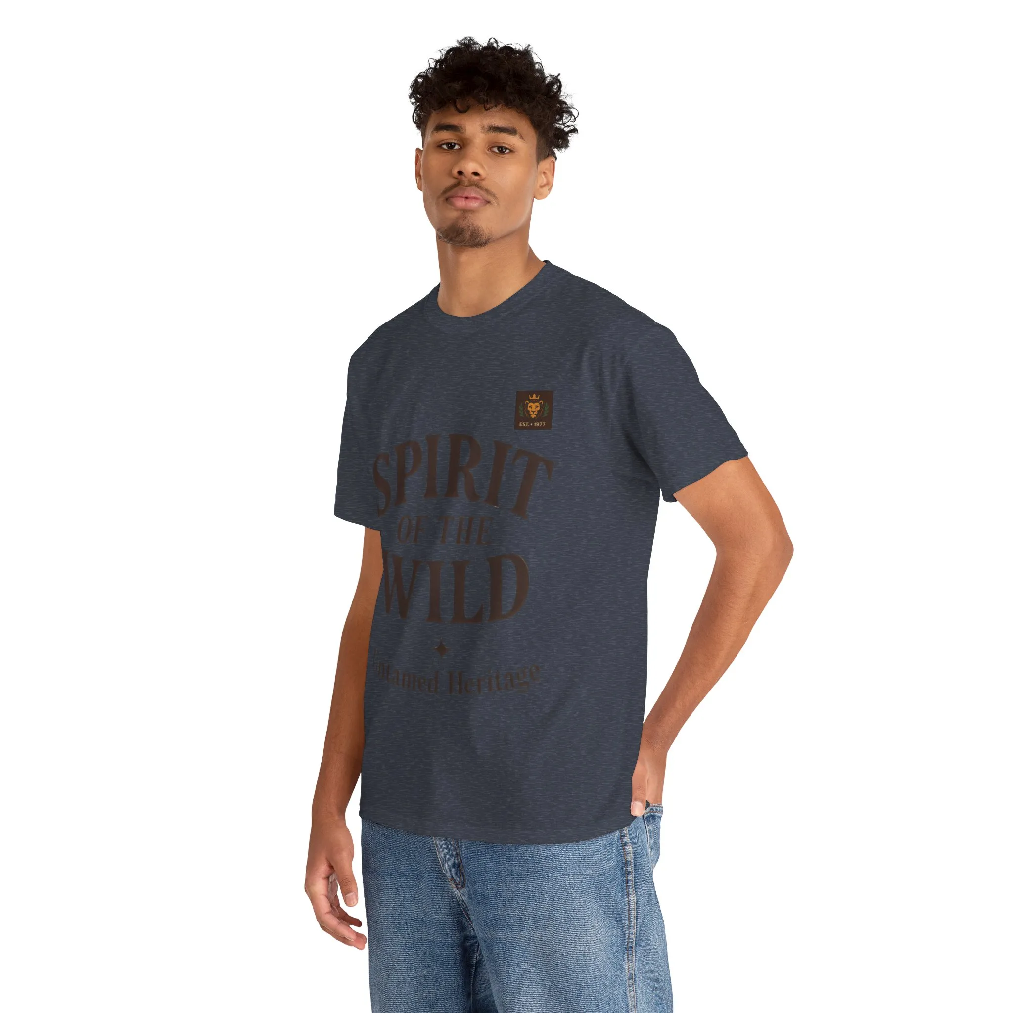 Spirit of the Wild Mens Heavy Cotton Tee, Nature Lover Gift, Outdoor Adventure Shirt, Unisex Tee, Casual Wear, Unique Graphic Apparel - Image 36