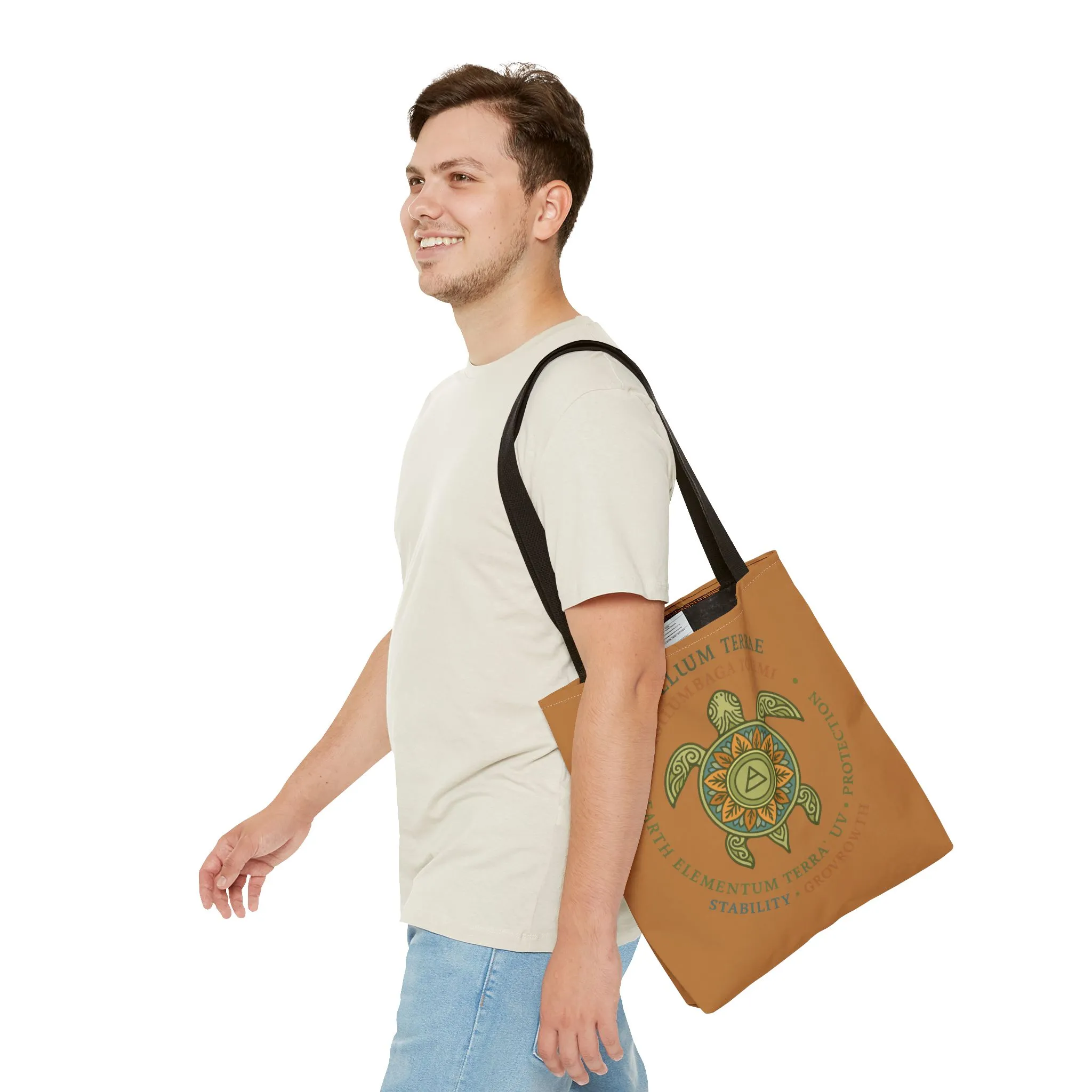 Spiritual Symbol Tote Bag, Eco-Friendly Shopping Bag, Meditation Pouch, Gift for Yogis, Bohemian Style, Sigillum Terrae Design - Image 13