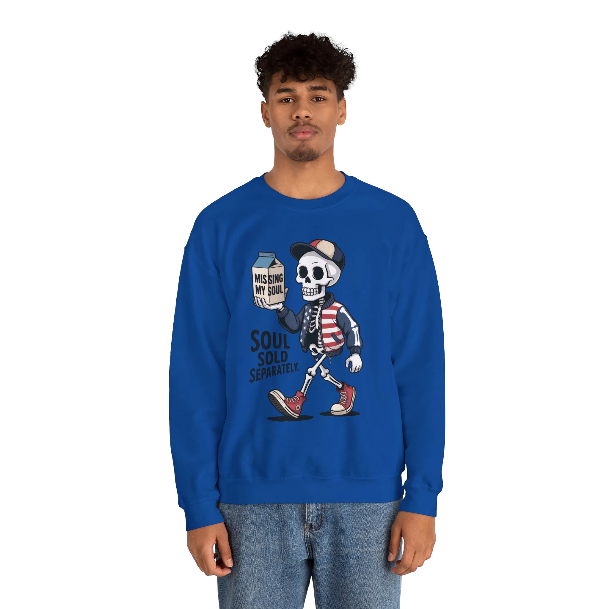 Skeleton Graphic Sweatshirt, Soul Sold Separately Pullover, Funny Gothic Streetwear, Missing My Soul Skull Hoodie Alternative - Image 23