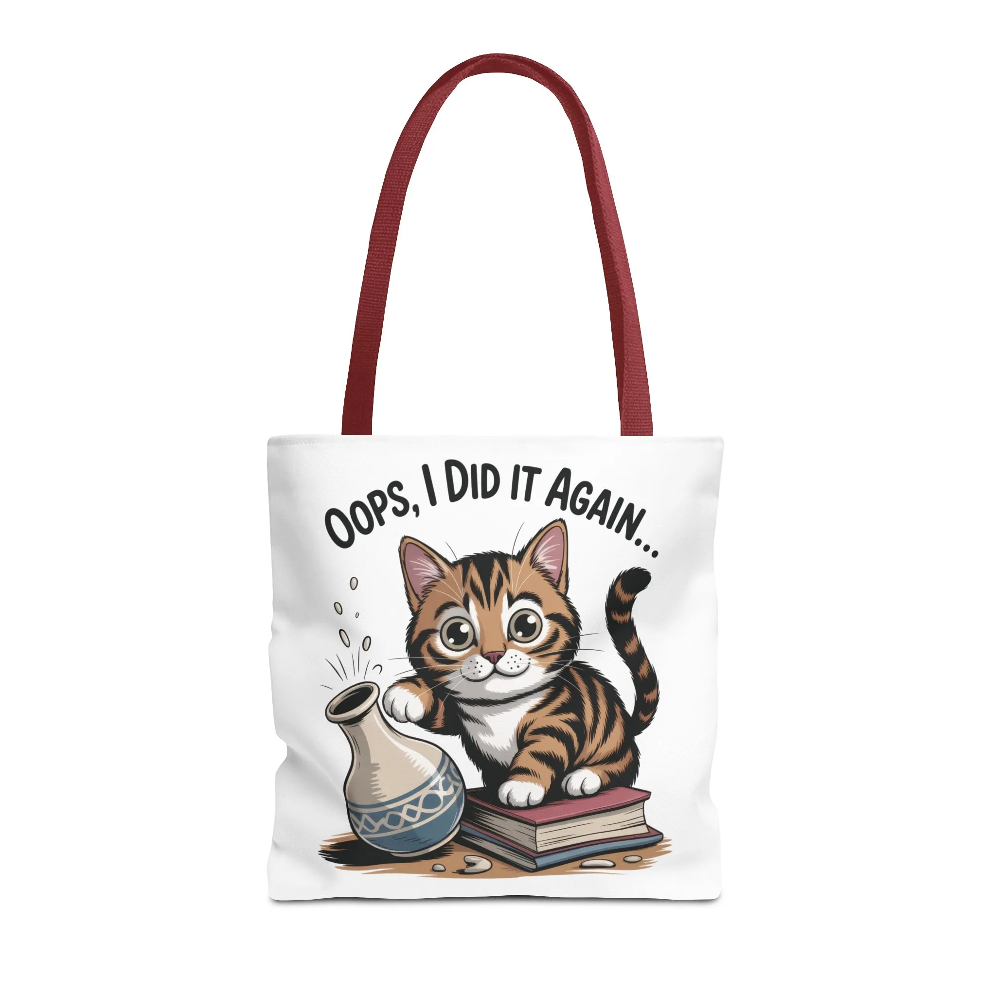 Cat-Themed Tote Bag, "Oops, I Did It Again", Perfect Gift for Cat Lovers, Pet Owners, Birthday, or Everyday Use, Large Tote Bag, beach bag - Image 11