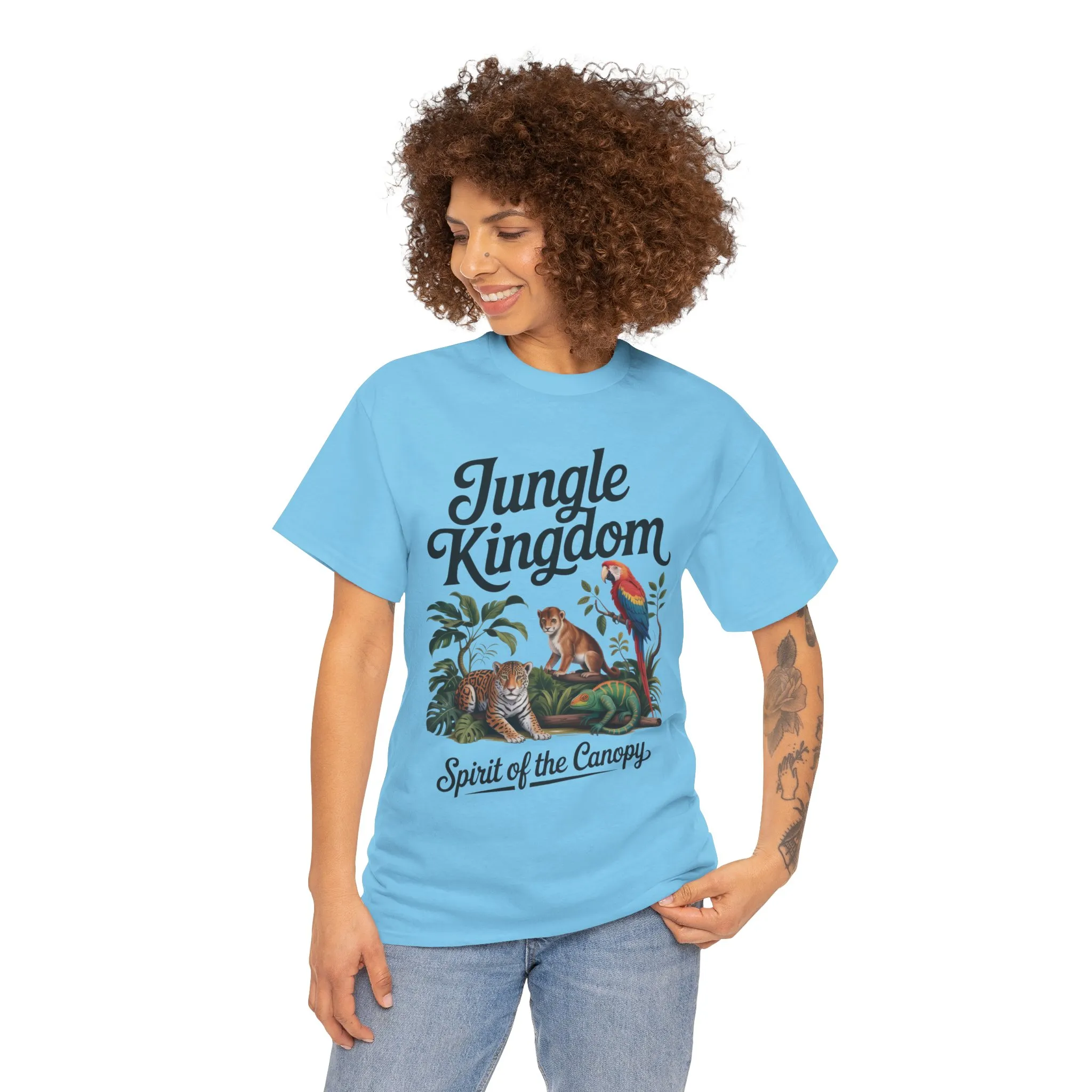 Womens Jungle Kingdom Tee - Nature Lover T-Shirt, Animal Graphic Tee, Eco-Friendly Gift, Summer Fashion, Adventure Outfit - Image 11