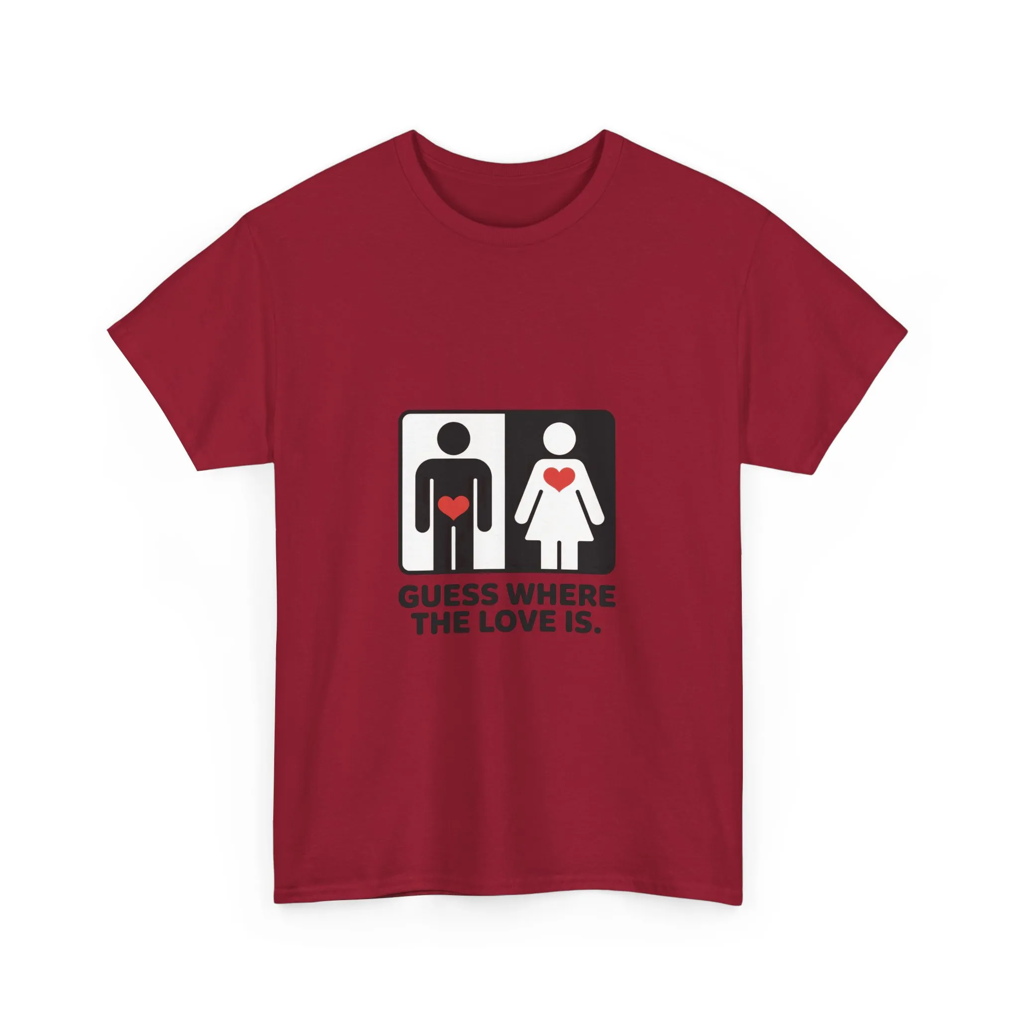 Funny Love Location Women's T-Shirt, Bold Graphic Humorous Relationship Tee, Gift for Couples, Valentine's Day Gift, Love joke tee - Image 2