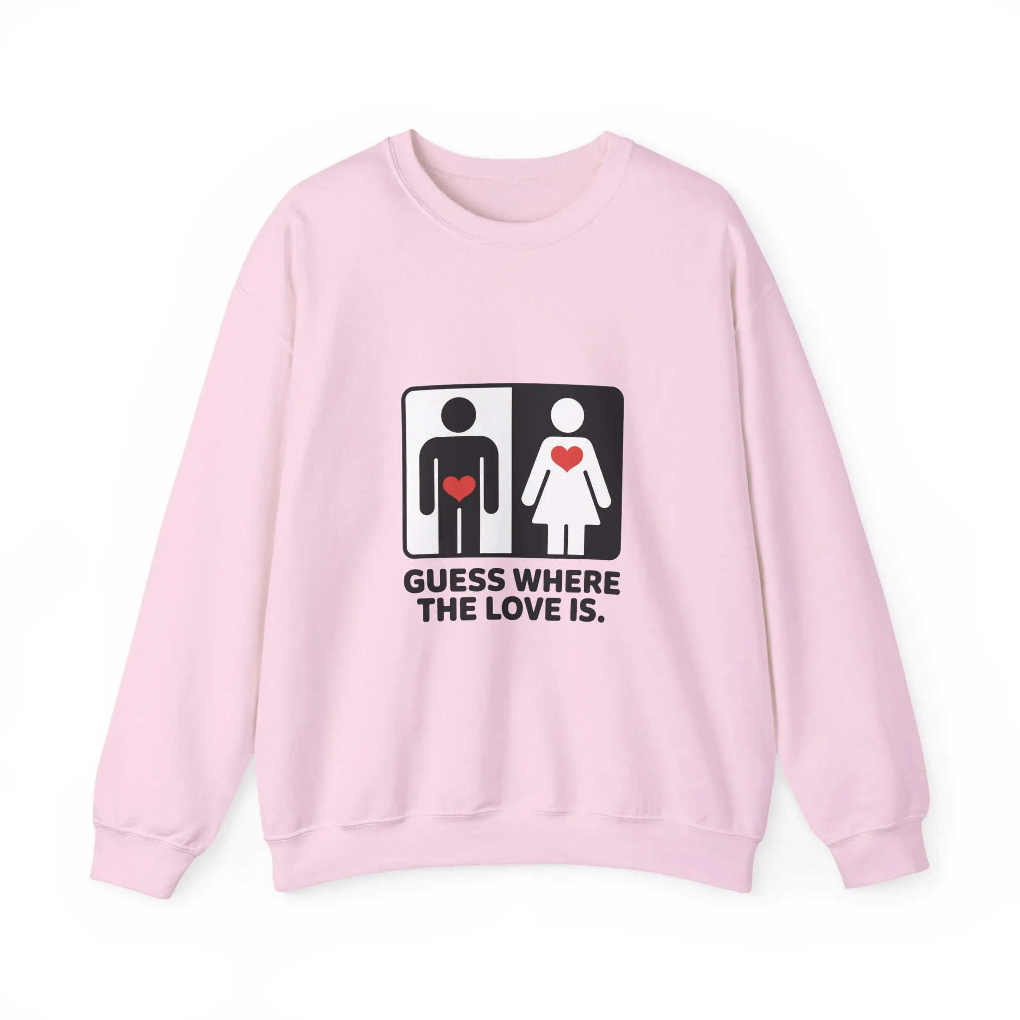 GuesWhere the Love Is Womens Sweatshirt, Couples Gift, Valentines Day Apparel, Matching Sweatshirt, Relationship Sweatshirt, Love Joke Graphic - Image 22