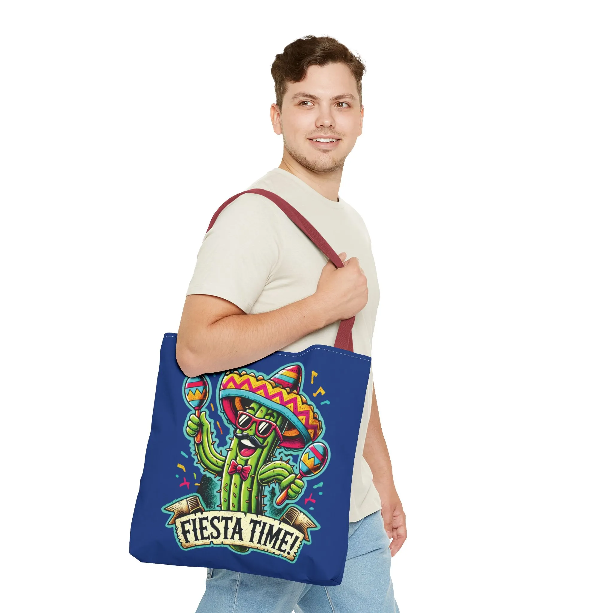 Fiesta Time Cactus Tote Bag, Funny Mexican Party Gift, Sombrero Maracas Print, Cinco de Mayo Bag, Summer Festival Tote, Beach Bag, Shopping - Image 18