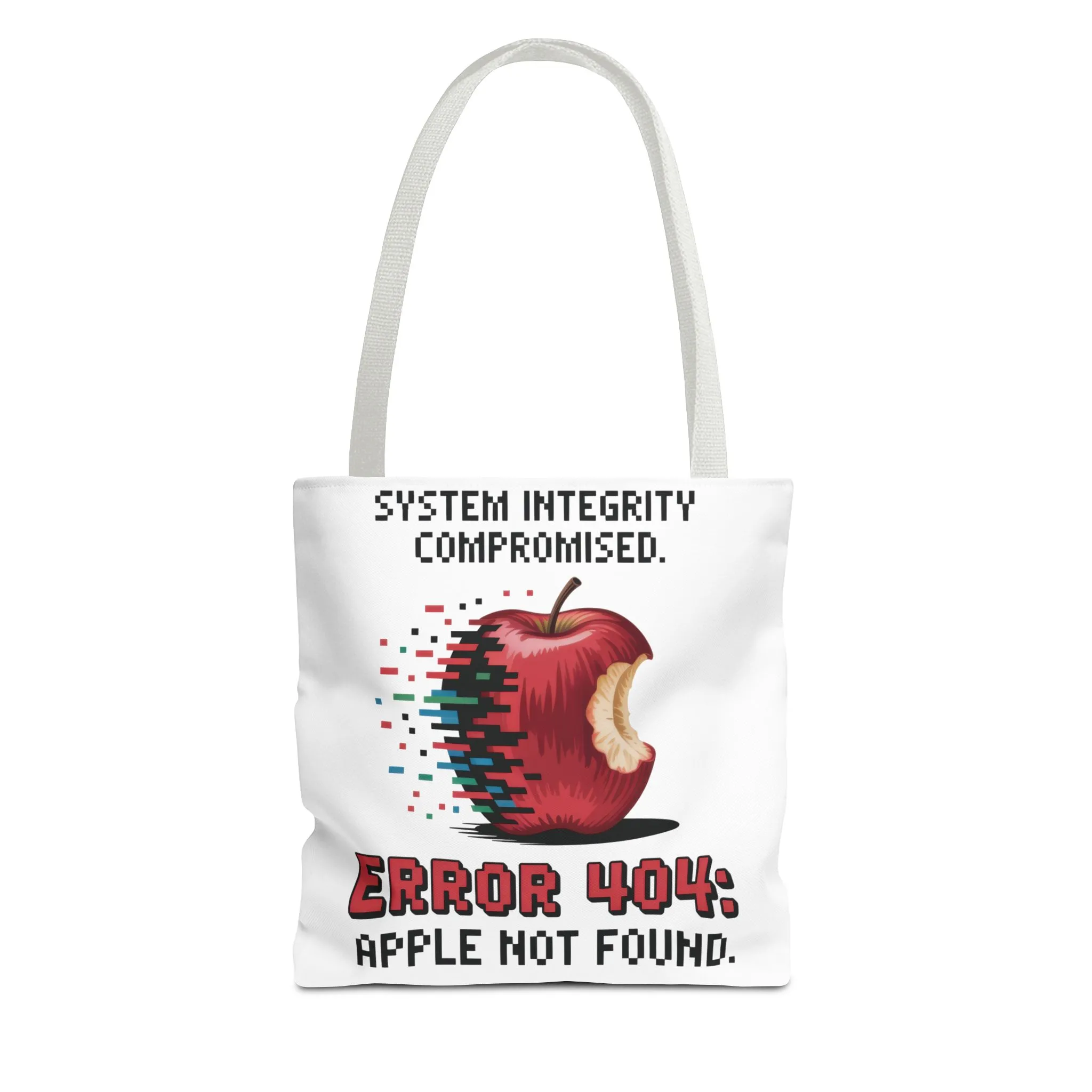 Error 404 Apple Tote Bag, Geek Tote, Funny Shopping Bag, Gift for Tech Lovers, Apple Lovers Tote, Digital Design Bag, Weekender Bag, Beach Bag, Large Canvas Bag - Image 31