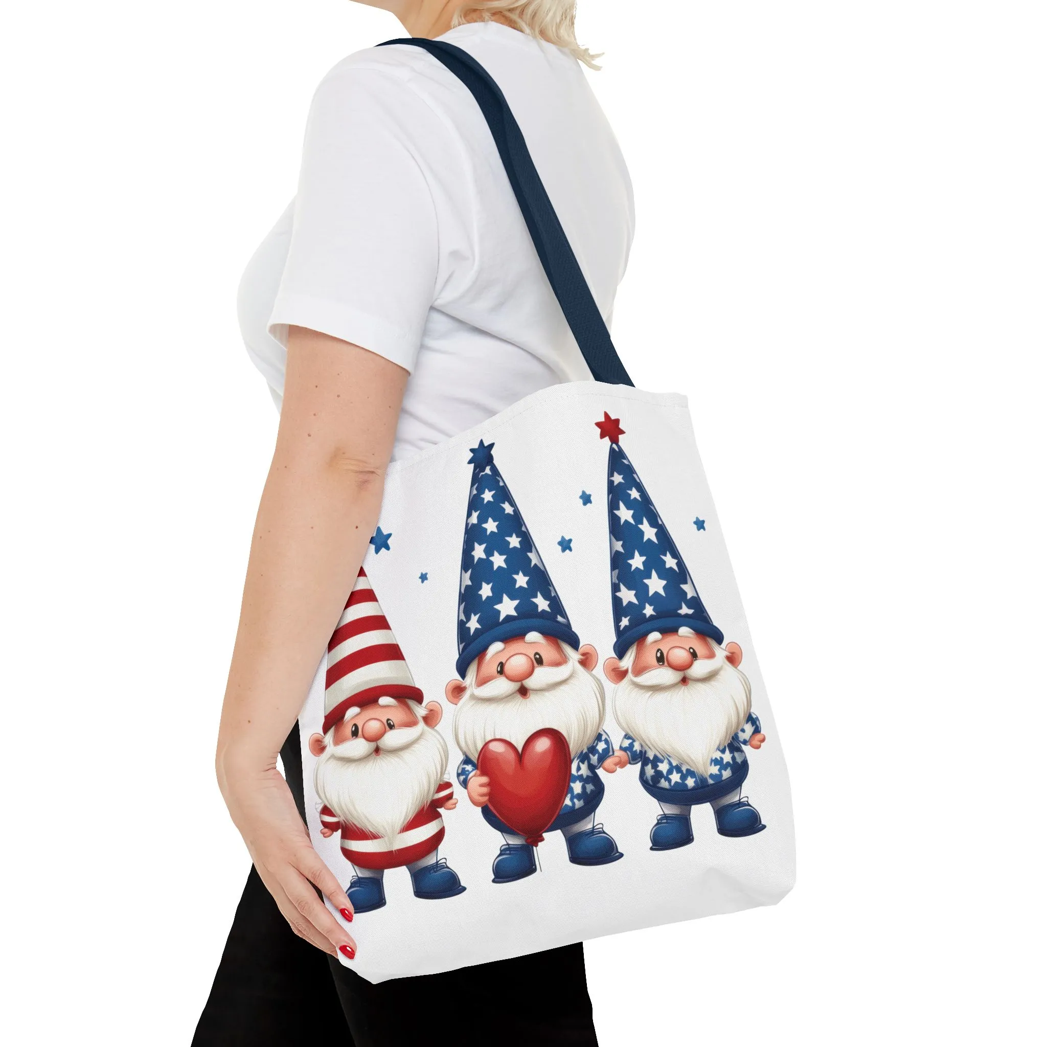 Patriotic Gnome Tote Bag, Stars and Stripes Reusable Grocery Bag, Cute Gnome Summer Bag, Holiday Gift Tote, Eco-Friendly Shopping Bag - Image 39