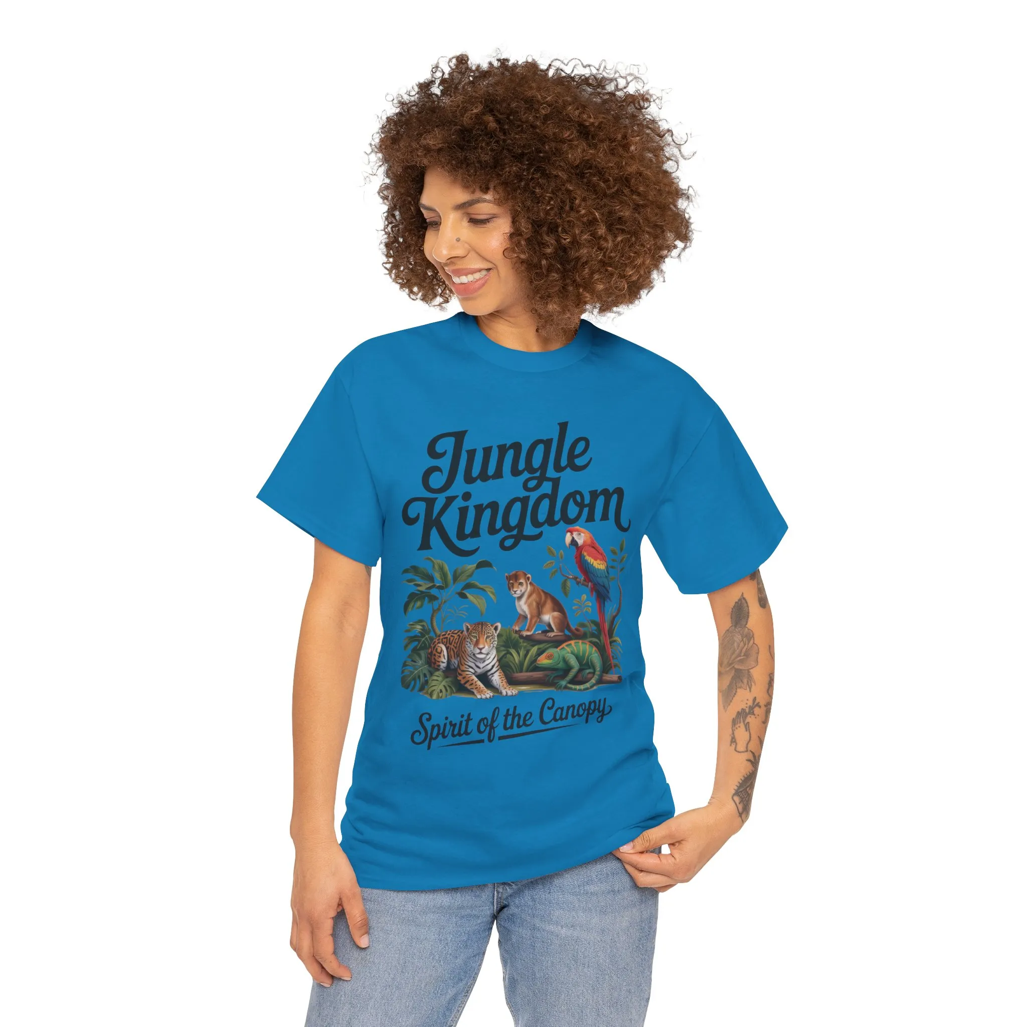 Womens Jungle Kingdom Tee - Nature Lover T-Shirt, Animal Graphic Tee, Eco-Friendly Gift, Summer Fashion, Adventure Outfit - Image 14