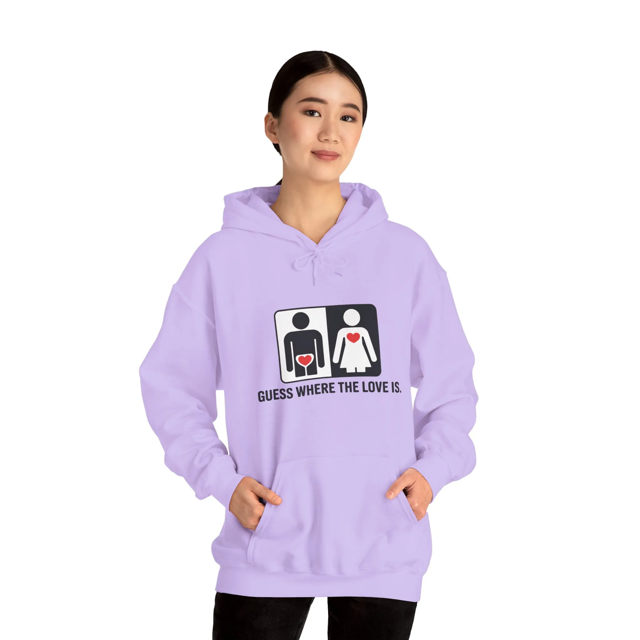 Guess Where the Love Is Hoodie, Cute Couples Hoodie, Valentines Day Gift, Matching Outfits, Witty Relationship Hoodie, Love Joke Graphic - Image 31