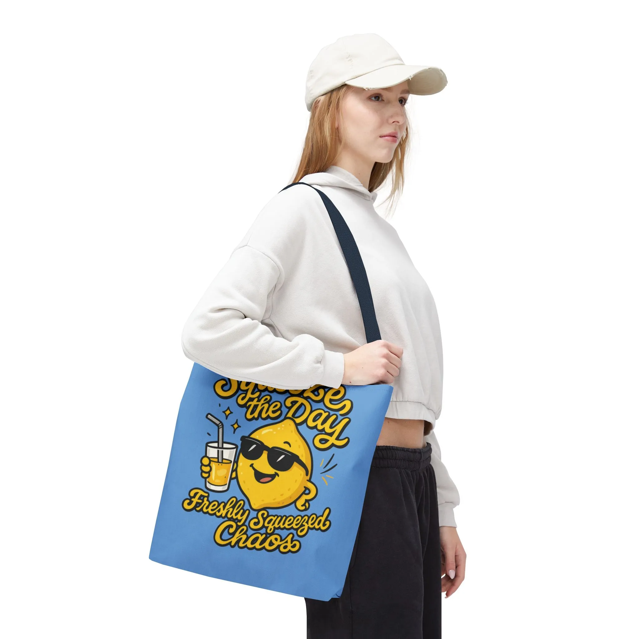 Lemon Themed Tote Bag, Squeeze the Day, Shopping Bag, Gift for Citrus Lovers, Eco-Friendly Carrier, Summer Accessory, Beach Weekender Bag - Image 15