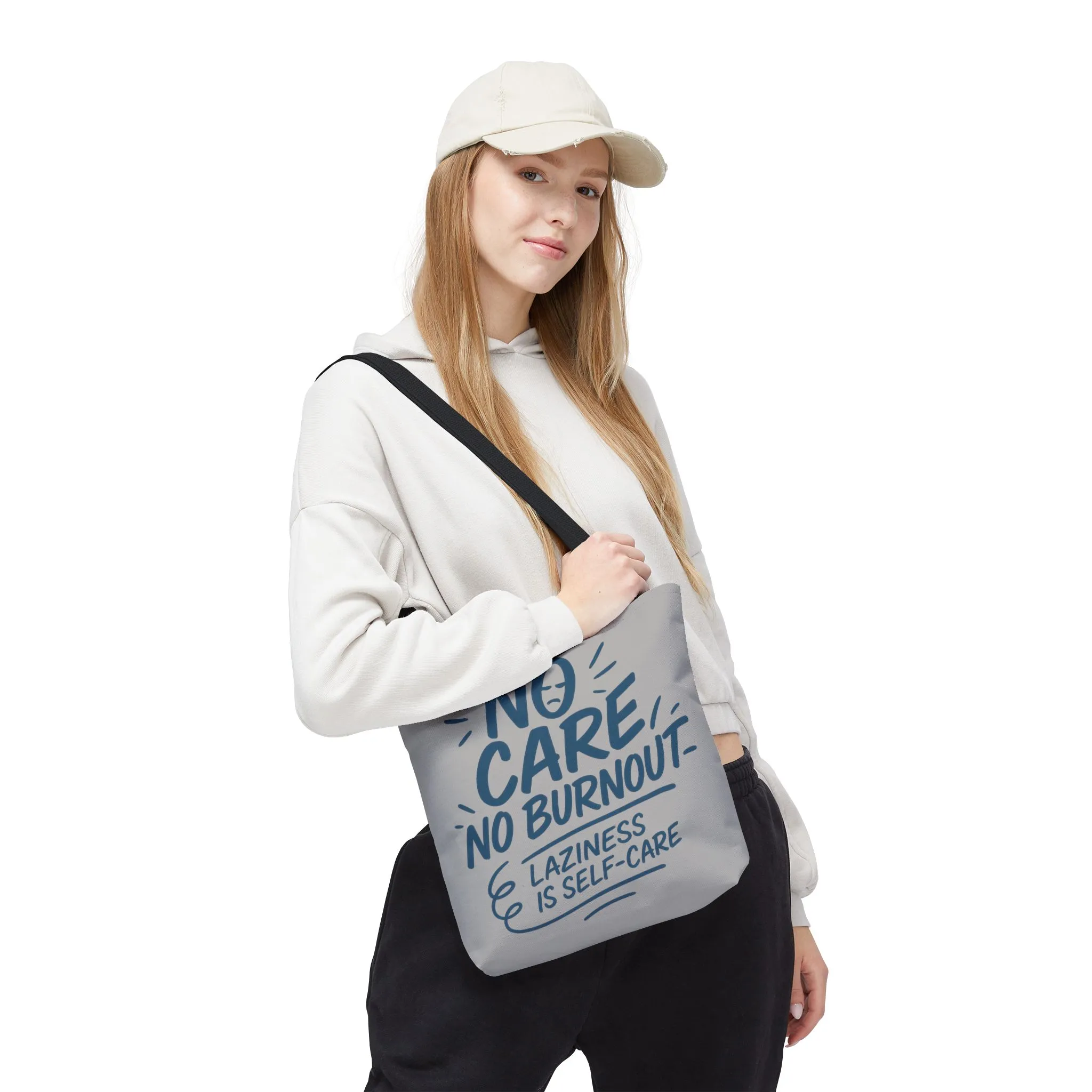 Laziness is Self-Care Funny Quote Bag, Oversized Reusable Canvas Shopping Tote, Sarcastic Self-Care Gift, Weekend Getaway, Everyday Use - Image 25