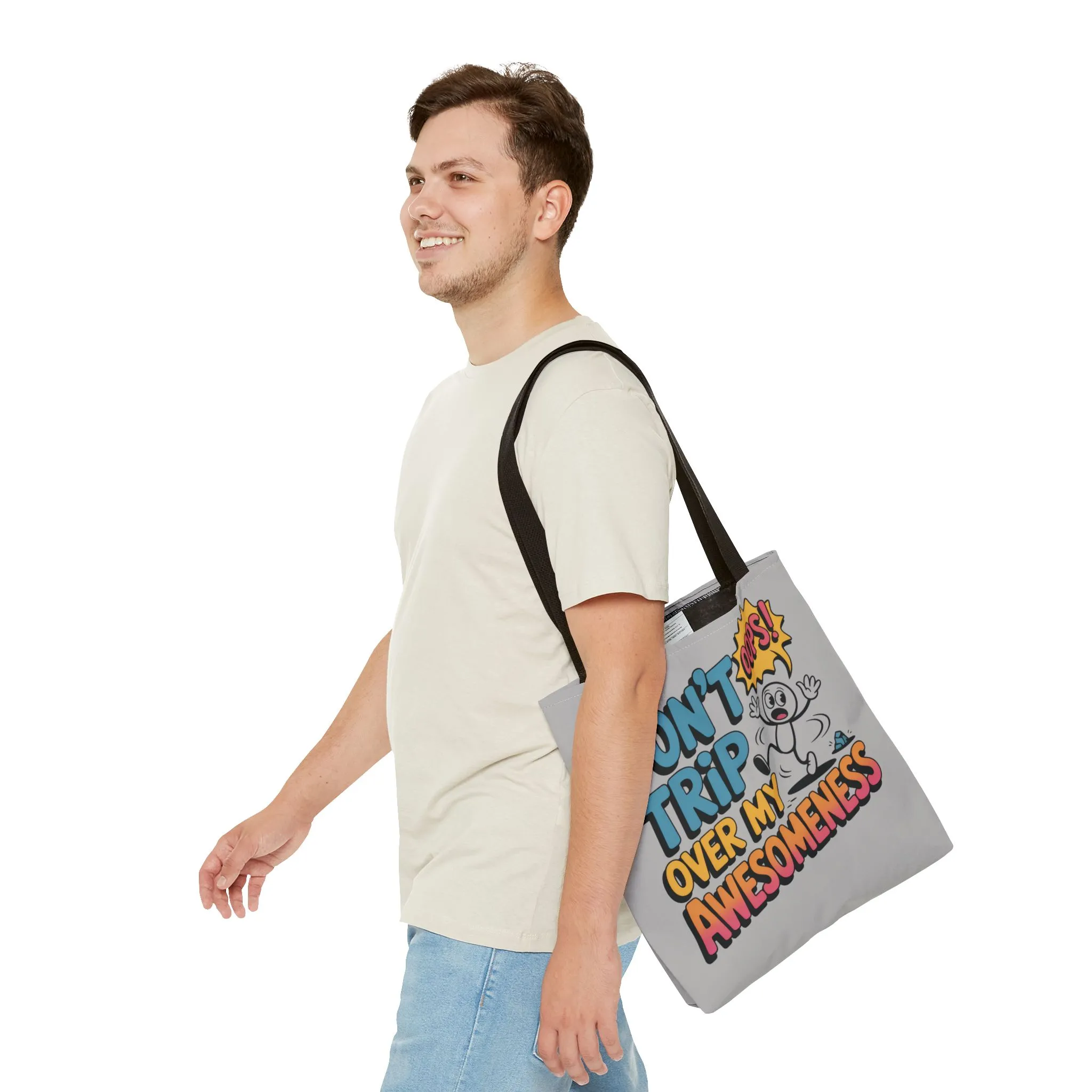 Funny Tote Bag - "Don't Trip Over My Awesomeness" - Perfect for Gifts, Beach Days, Shopping, & More!, , Large Tote Bag, beach weekender bag - Image 8