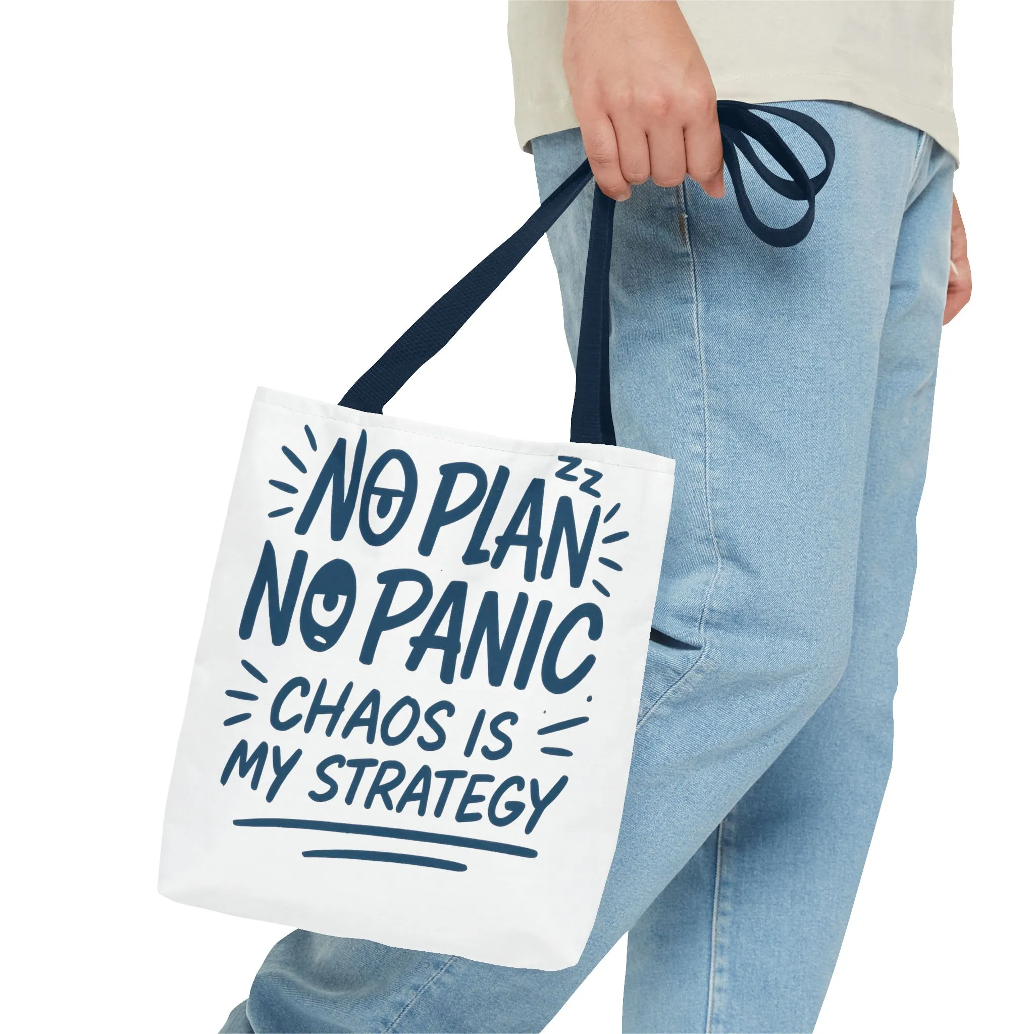 Funny Quote Tote Bag, Reusable Grocery Bag, Gift for Students, Beach Tote, Everyday Tote, Chaos Strategy Bag, Unique Shopping Bag - Image 23