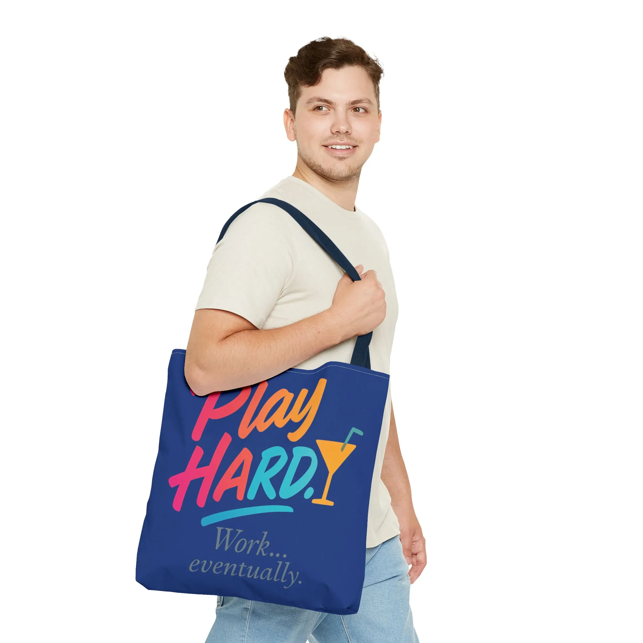 Play Hard Tote Bag - Fun, Stylish, Tote for Work & Play, Summer, Gift, Beach Bag, Everyday Carry, Beach Weekender Bag, large canvas bag - Image 4