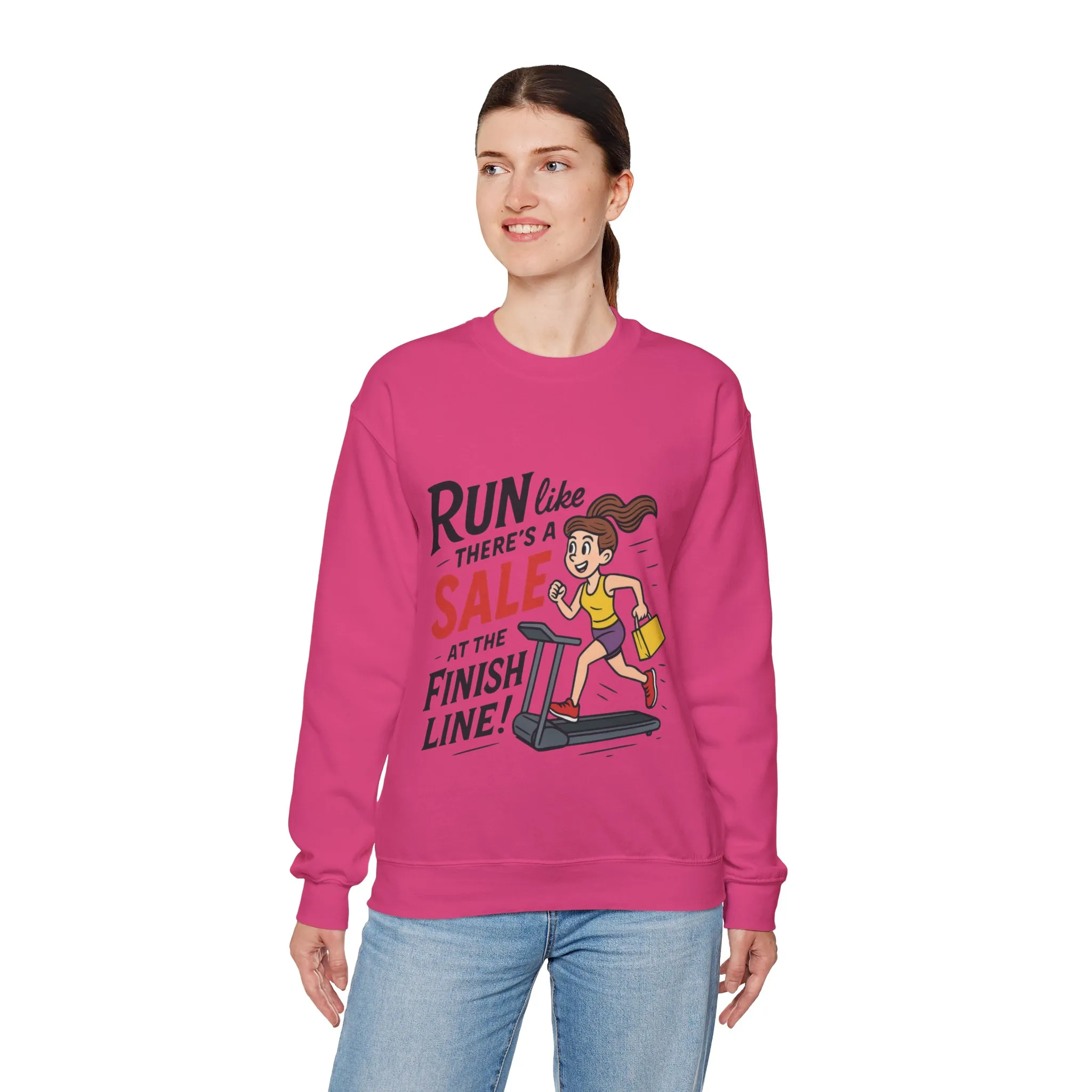 Run Like Theres a SALE at the Finish Line! Womens Sweatshirt, Funny Shopping Pullover, Treadmill Runner Gift for Her, Sale Humor Tee - Image 27
