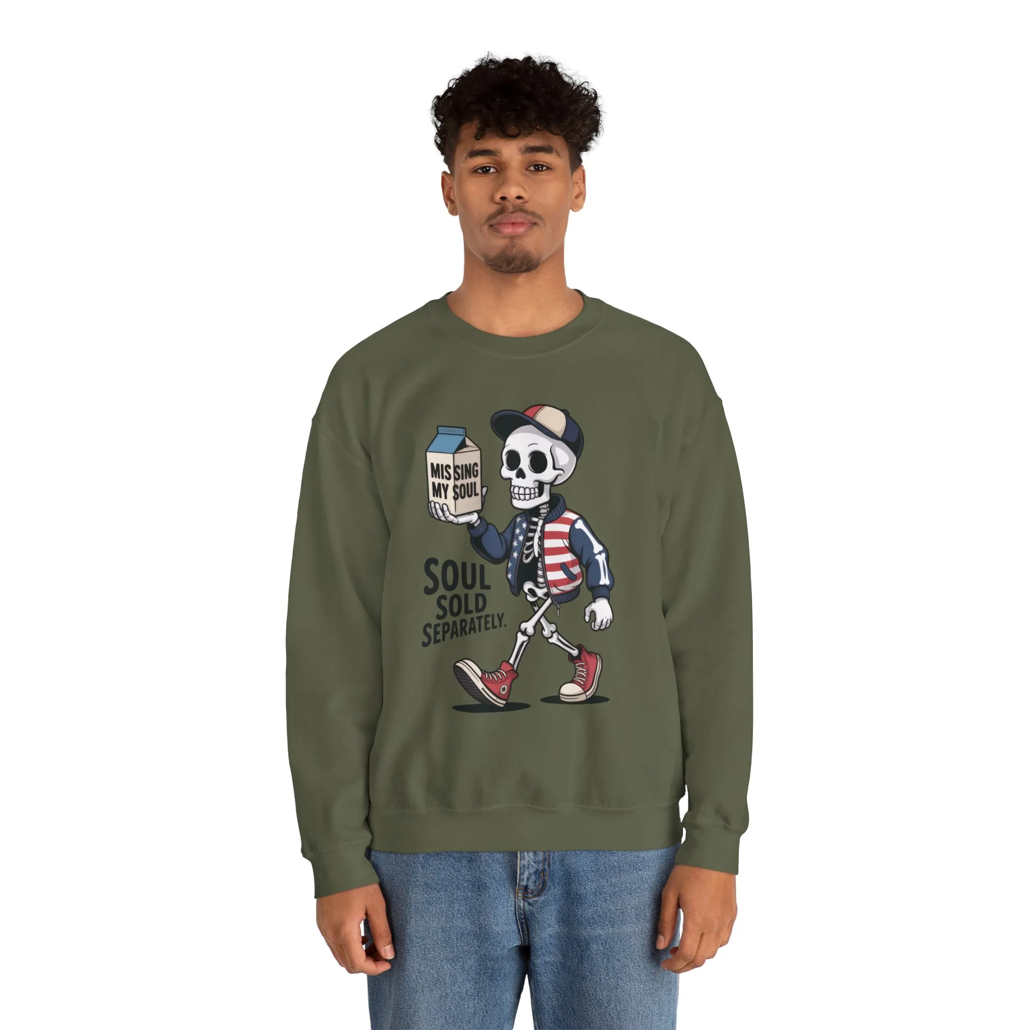 Skeleton Graphic Sweatshirt, Soul Sold Separately Pullover, Funny Gothic Streetwear, Missing My Soul Skull Hoodie Alternative - Image 11