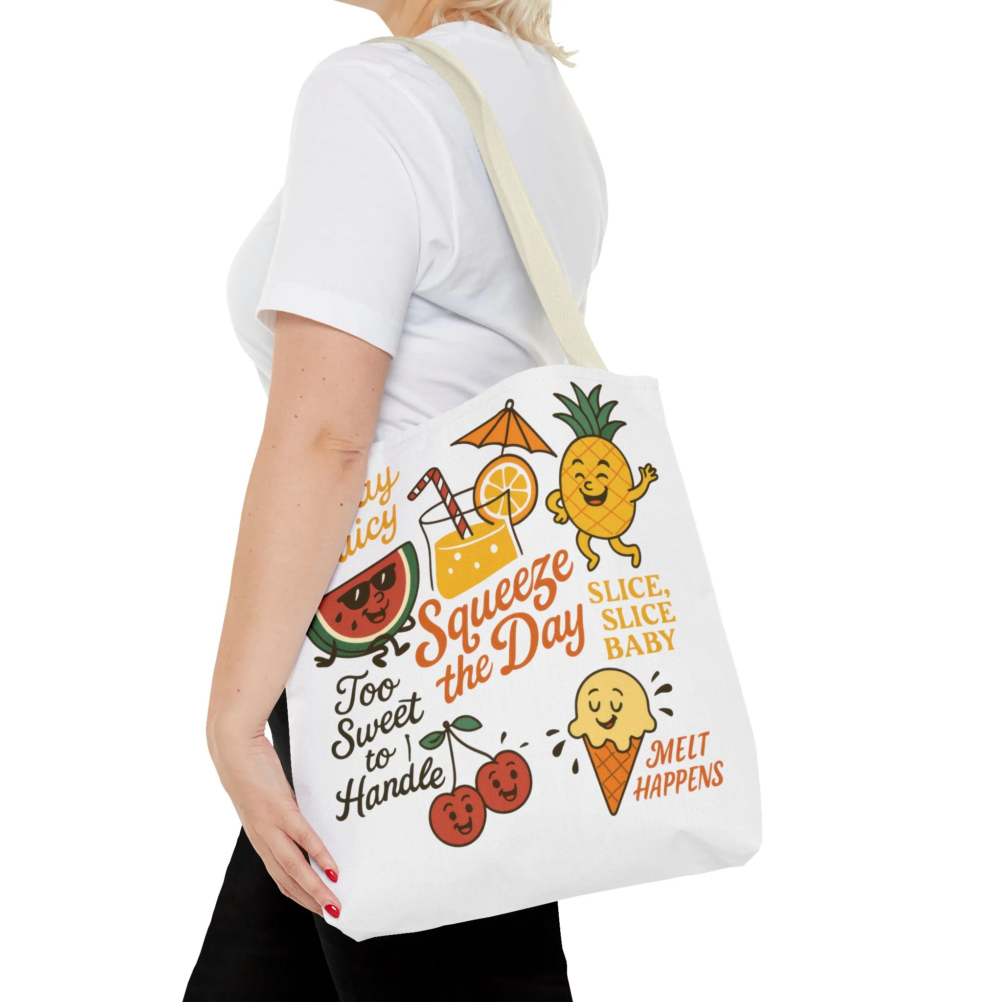 Juicy Summer Tote Bag, Fun Beach Carryall, Perfect for Grocery Shopping, Reusable Market Tote, Cute Gift for Fruit Lovers, Large Tote Bag - Image 14