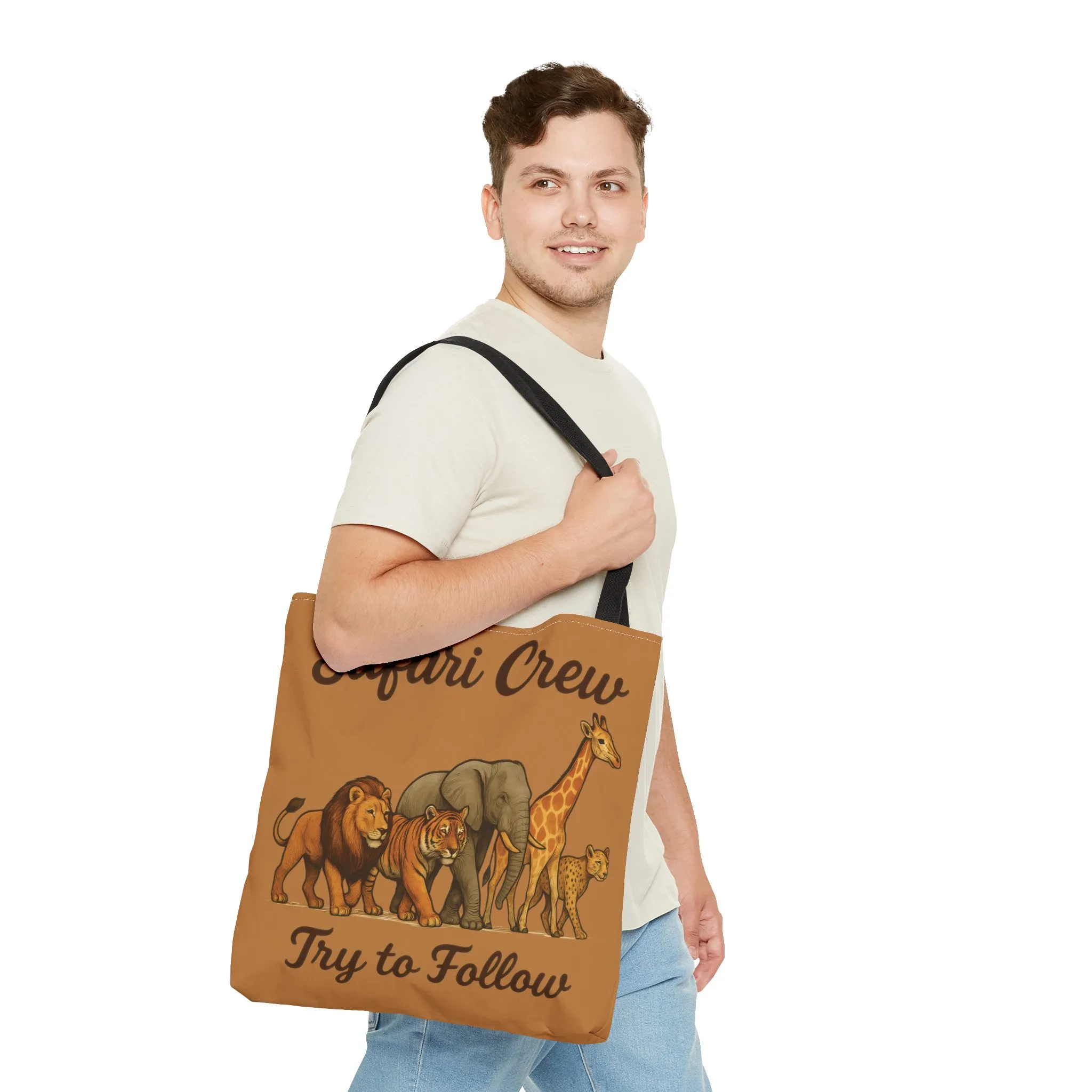 Safari Crew Tote Bag - Animal Print, Gift for Wildlife Lovers, Eco-Friendly, Stylish Grocery Bag, Adventure Enthusiast Essential - Image 3