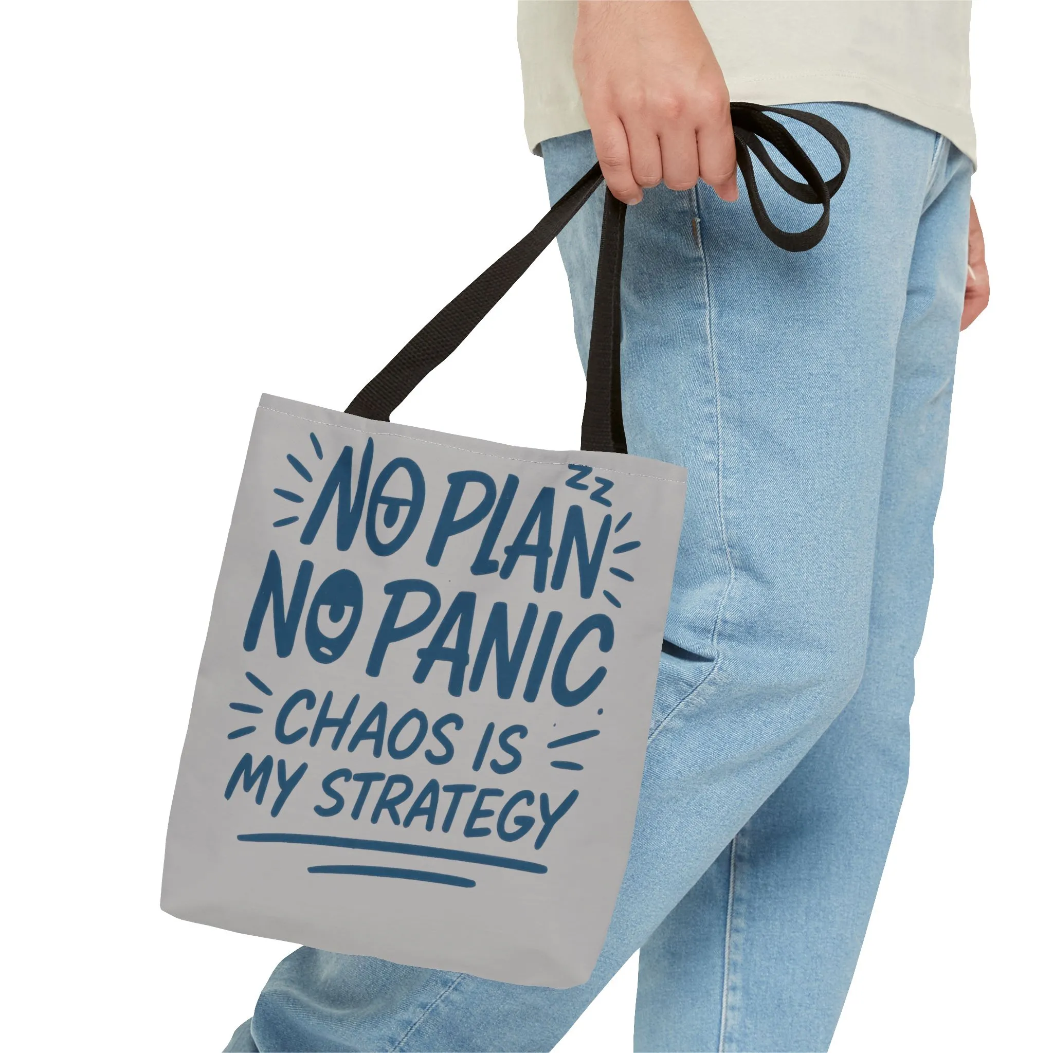 Funny Quote Tote Bag, Reusable Grocery Bag, Gift for Students, Beach Tote, Everyday Tote, Chaos Strategy Bag, Unique Shopping Bag - Image 8