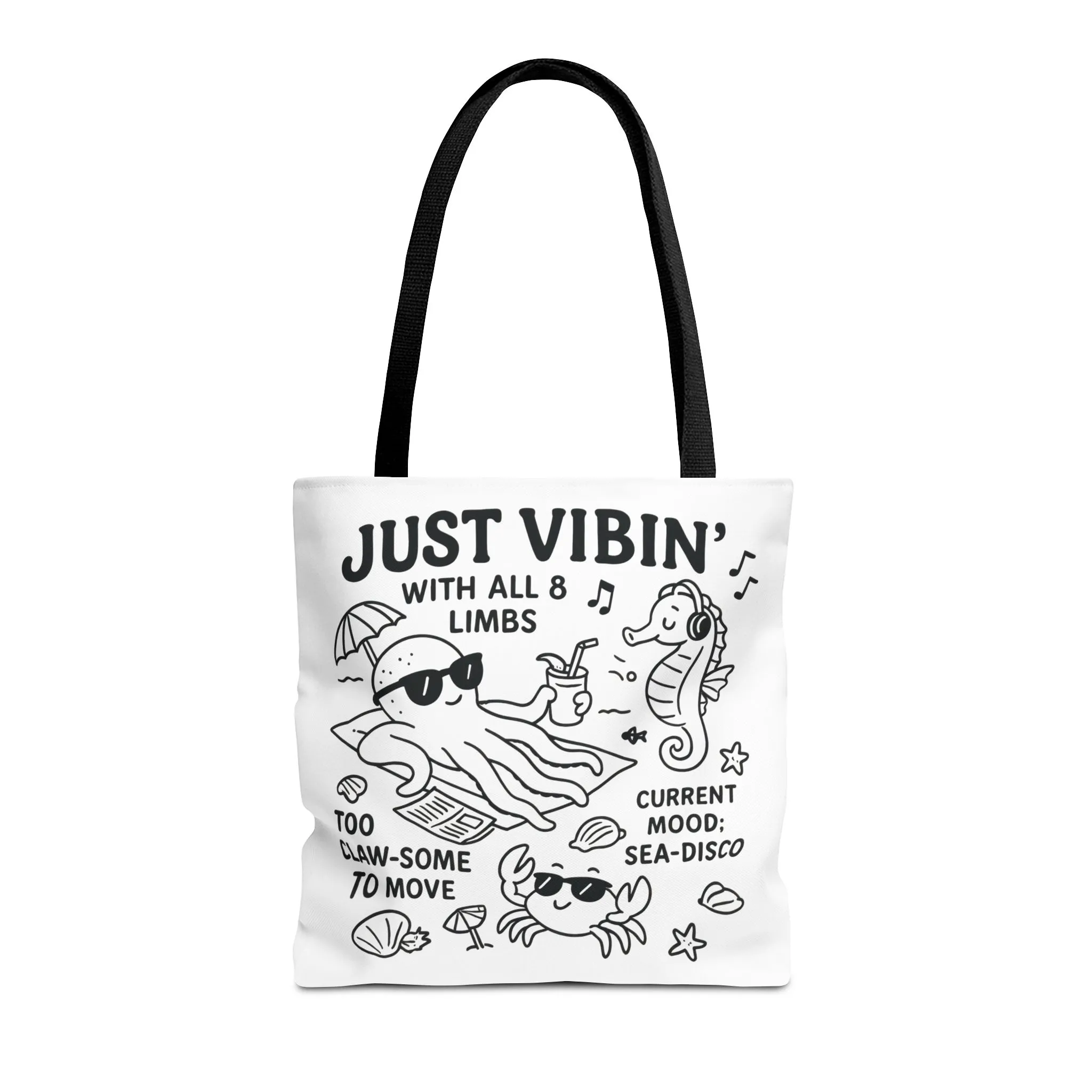 Fun Sea-Themed Tote Bag, Beach Accessories, Summer Vibes, Gift for Ocean Lovers, Reusable Shopping Bag, Cute Beach Tote - Image 11