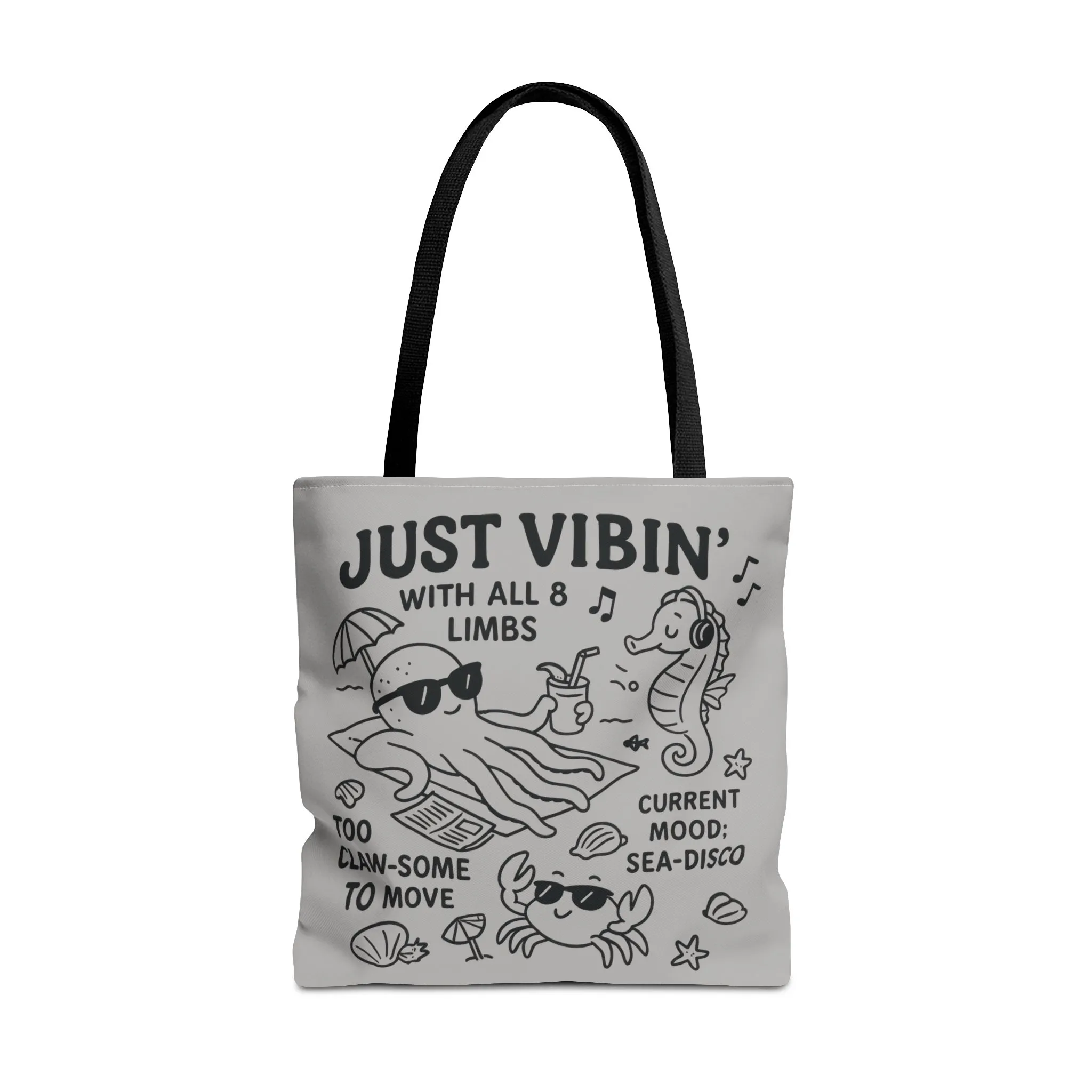 Fun Sea-Themed Tote Bag, Beach Accessories, Summer Vibes, Gift for Ocean Lovers, Reusable Shopping Bag, Cute Beach Tote