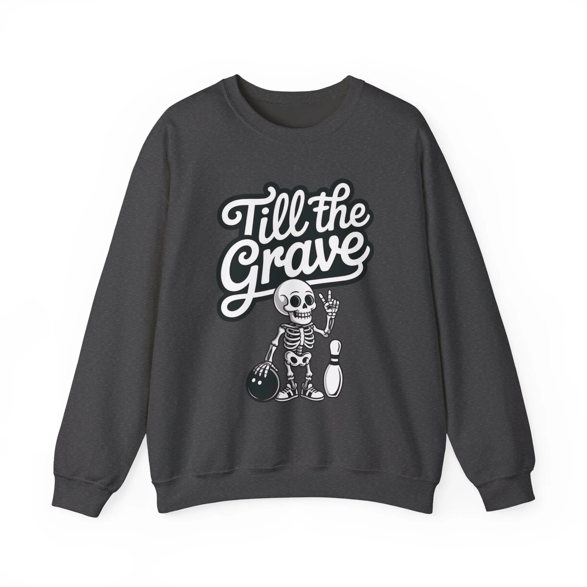 Funny Skeleton Bowling Mens Pullover, Halloween Apparel, Funny Skeleton Bowling Shirt, Casual Mens Crewneck, Cool Bowler Skull Crewneck - Image 10