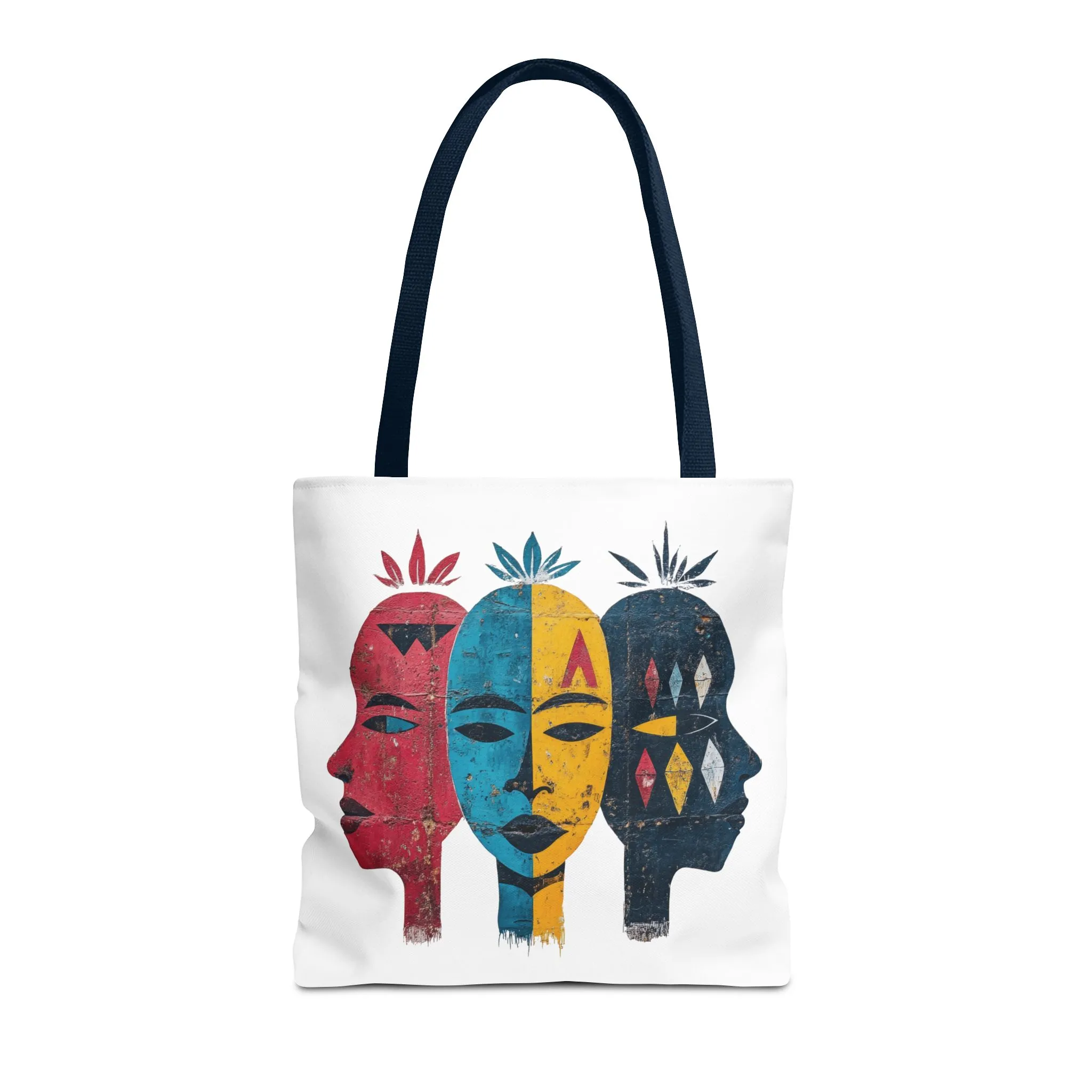 Artistic Tote Bag with Abstract Faces - Bohemian Style, Eco-Friendly Shopping Bag, Gift for Art Lovers, Unique Beach Bag, Festival Accessory - Image 11