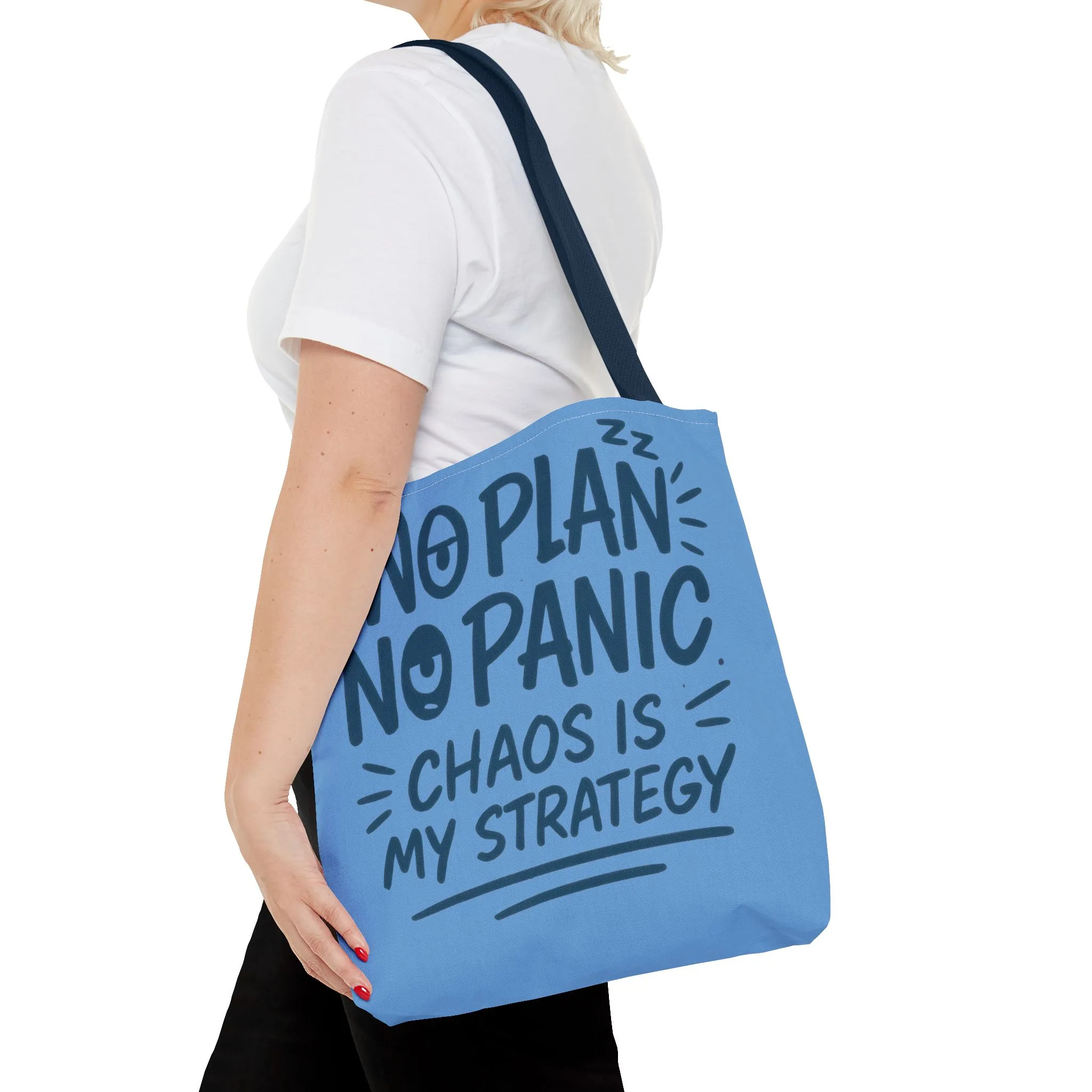 Funny Quote Tote Bag, Reusable Grocery Bag, Gift for Students, Beach Tote, Everyday Tote, Chaos Strategy Bag, Unique Shopping Bag - Image 14
