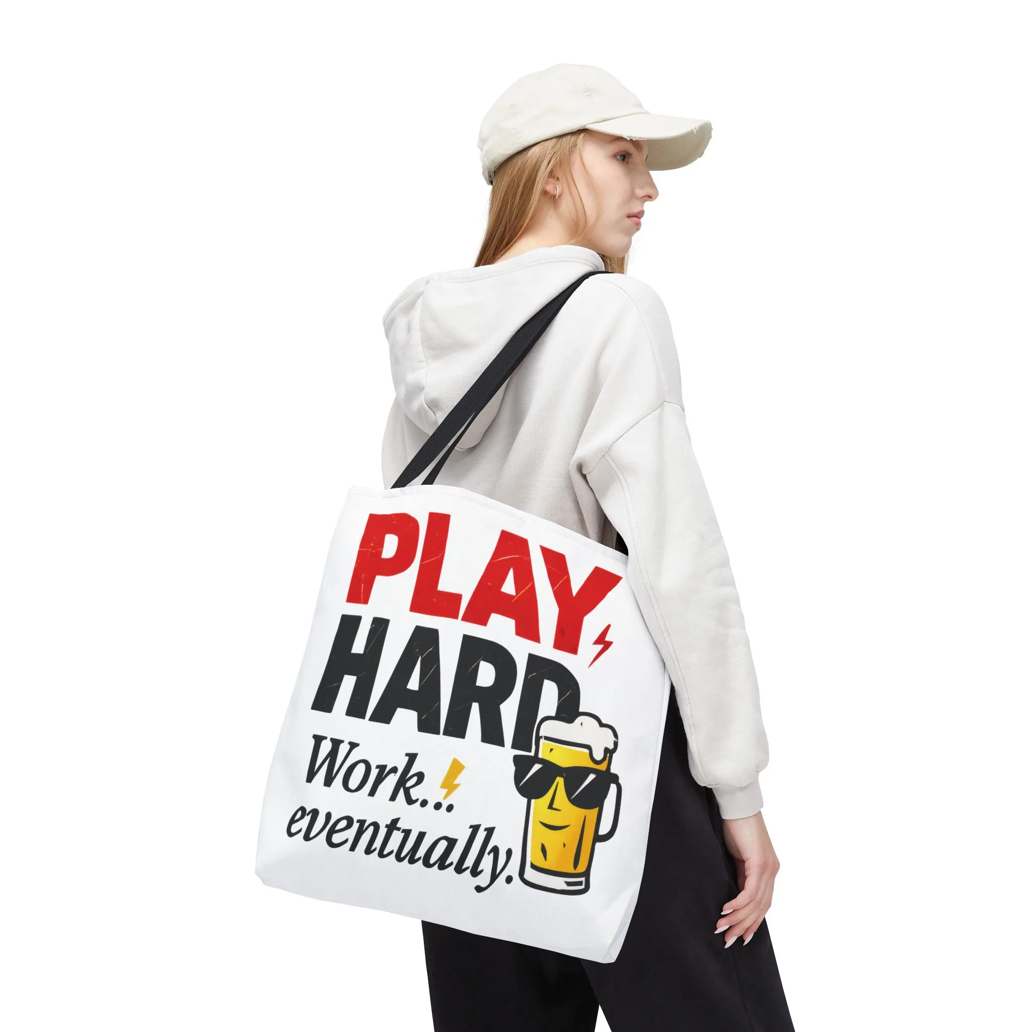 Play Hard Tote Bag - Fun, Stylish, Tote for Work & Play, Summer, Gift, Beach Bag, Everyday Carry, Beach Weekender Bag, large canvas bag - Image 20