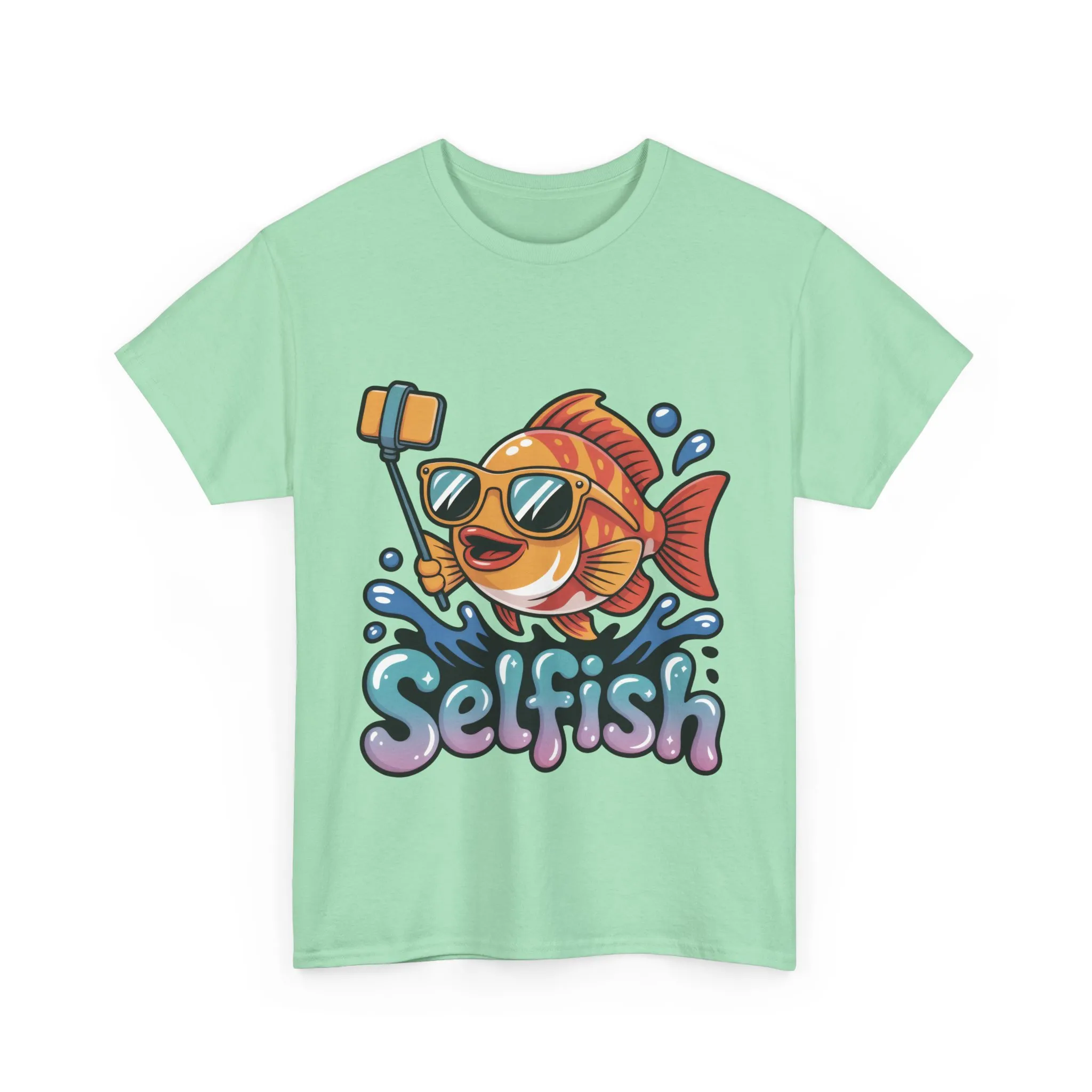 Funny Selfie Fish Graphic Womens T-Shirt, Playful Pun Gift for Her, Summer Vibes, Unique Beach Shirt, Outdoor Adventures - Image 13