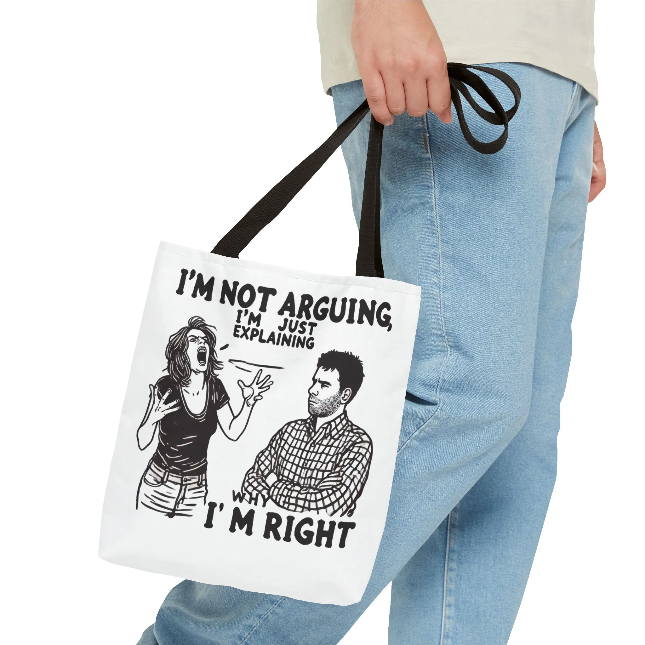 Funny Quote Tote Bag, I'm Not Arguing Tote, Gift for Mom, Shopping Bag, Sarcastic Humor Bag, Funny Gift Women - Image 8