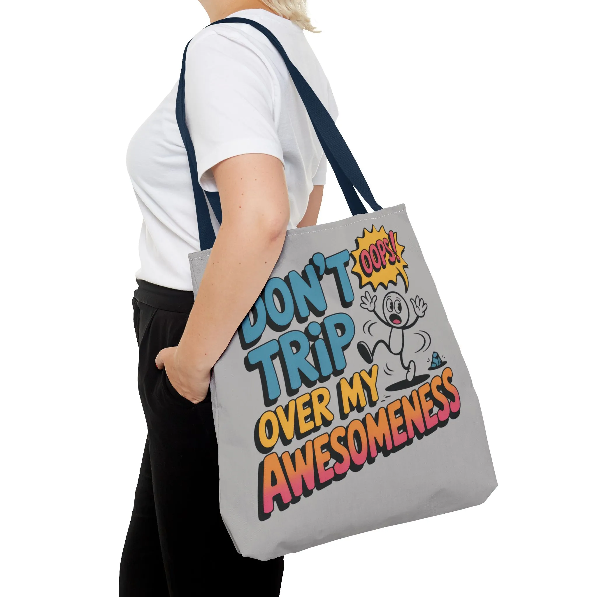Funny Tote Bag - "Don't Trip Over My Awesomeness" - Perfect for Gifts, Beach Days, Shopping, & More!, , Large Tote Bag, beach weekender bag - Image 19