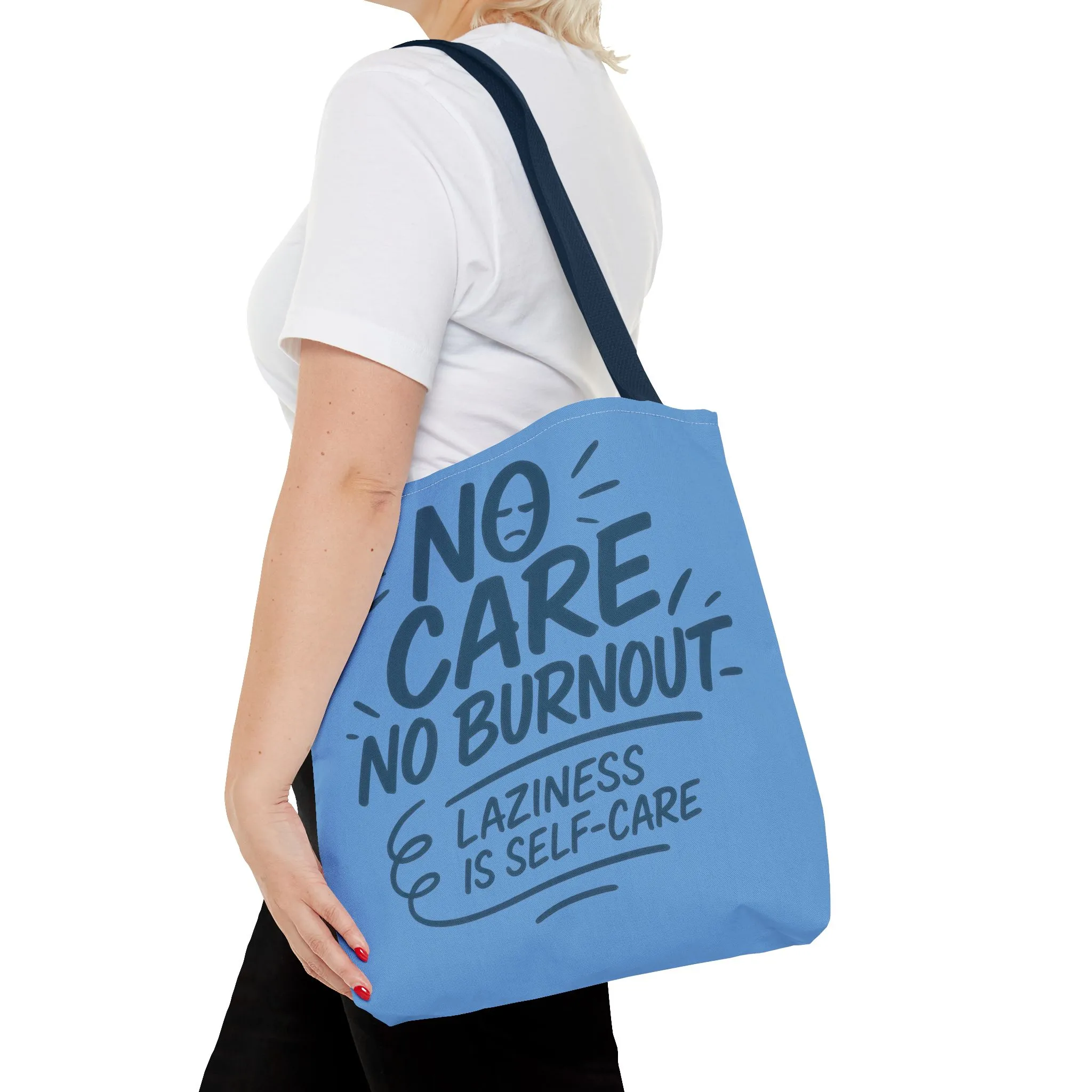 Laziness is Self-Care Funny Quote Bag, Oversized Reusable Canvas Shopping Tote, Sarcastic Self-Care Gift, Weekend Getaway, Everyday Use - Image 29