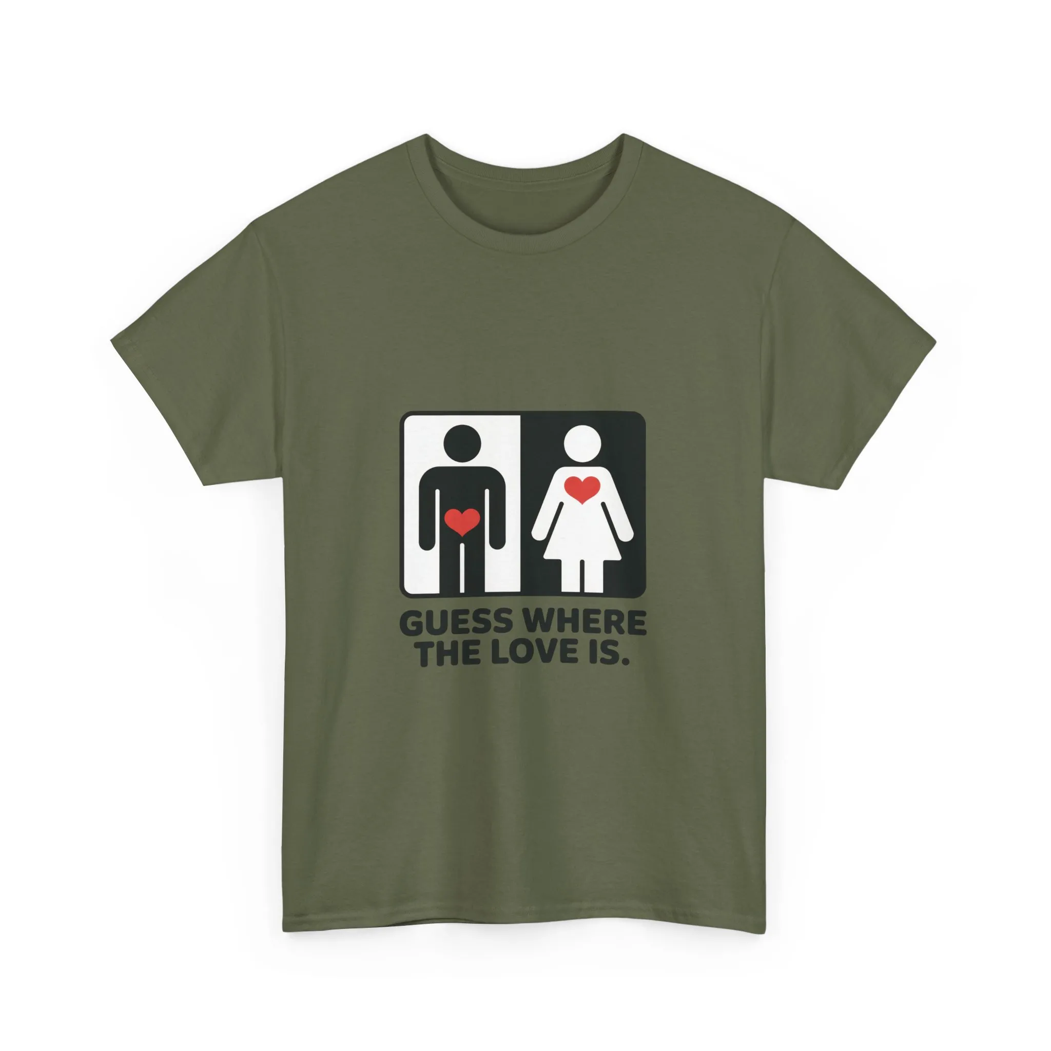 Guess Where The Love Is Mens Tee, Funny Couples Gift, Valentines Day Apparel, Relationship Humor Shirt, Graphic Tee for Him, Bold Love Joke Shirt - Image 31