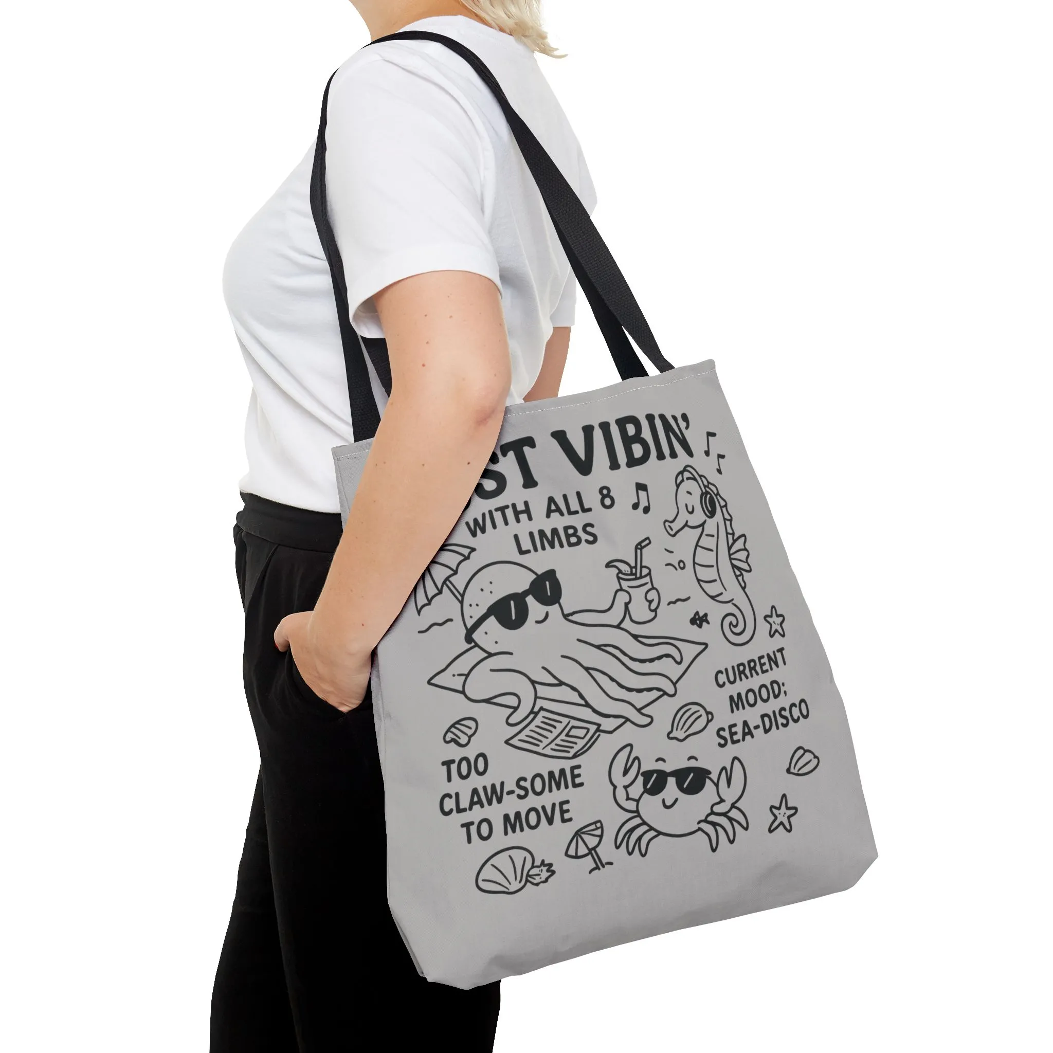 Fun Sea-Themed Tote Bag, Beach Accessories, Summer Vibes, Gift for Ocean Lovers, Reusable Shopping Bag, Cute Beach Tote - Image 4