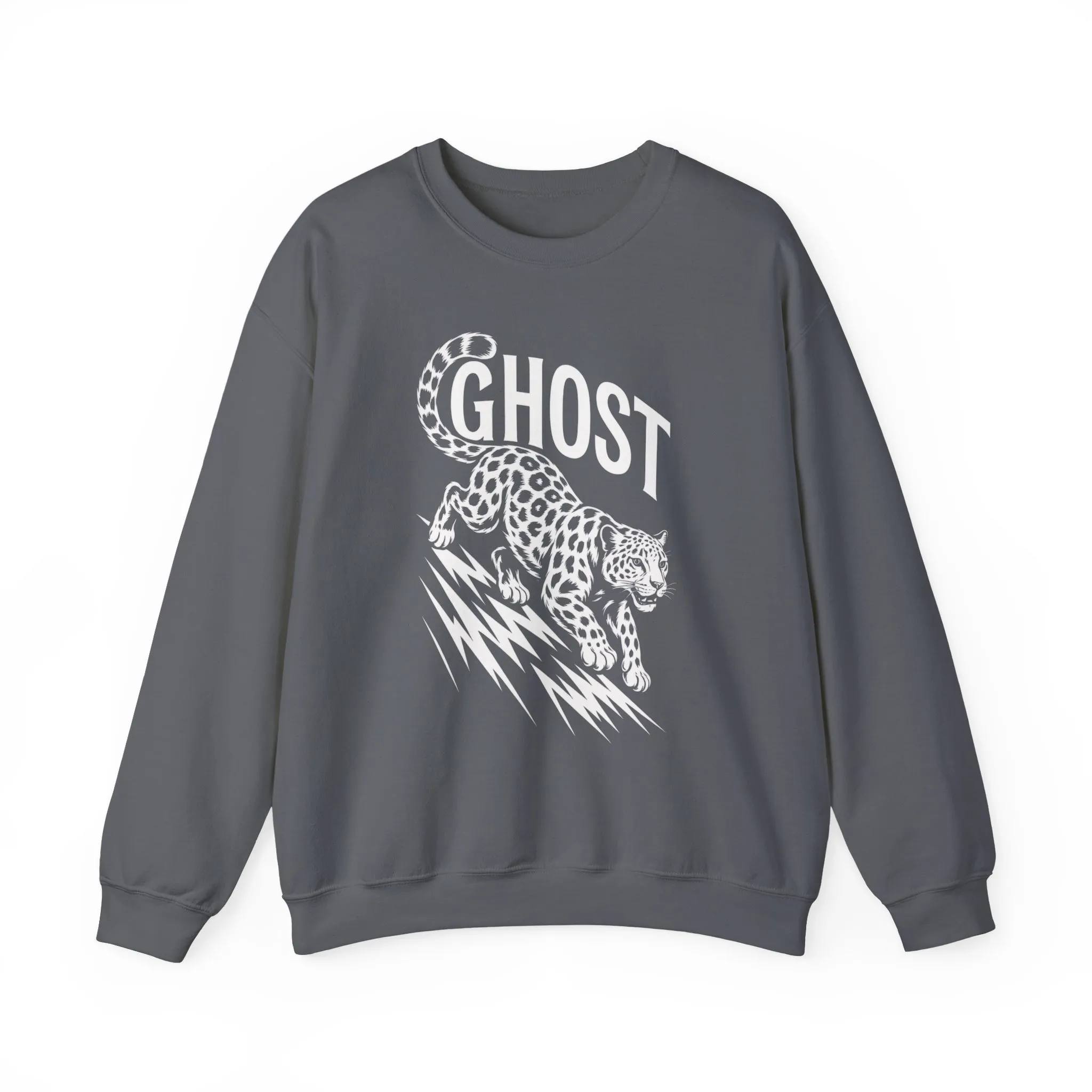 Ghost Leopard Crewneck Sweatshirt, Unisex Fashion, Cozy Casual Wear, Graphic Sweatshirt, Wild Animal Art, Gift for Animal Lovers - Image 19