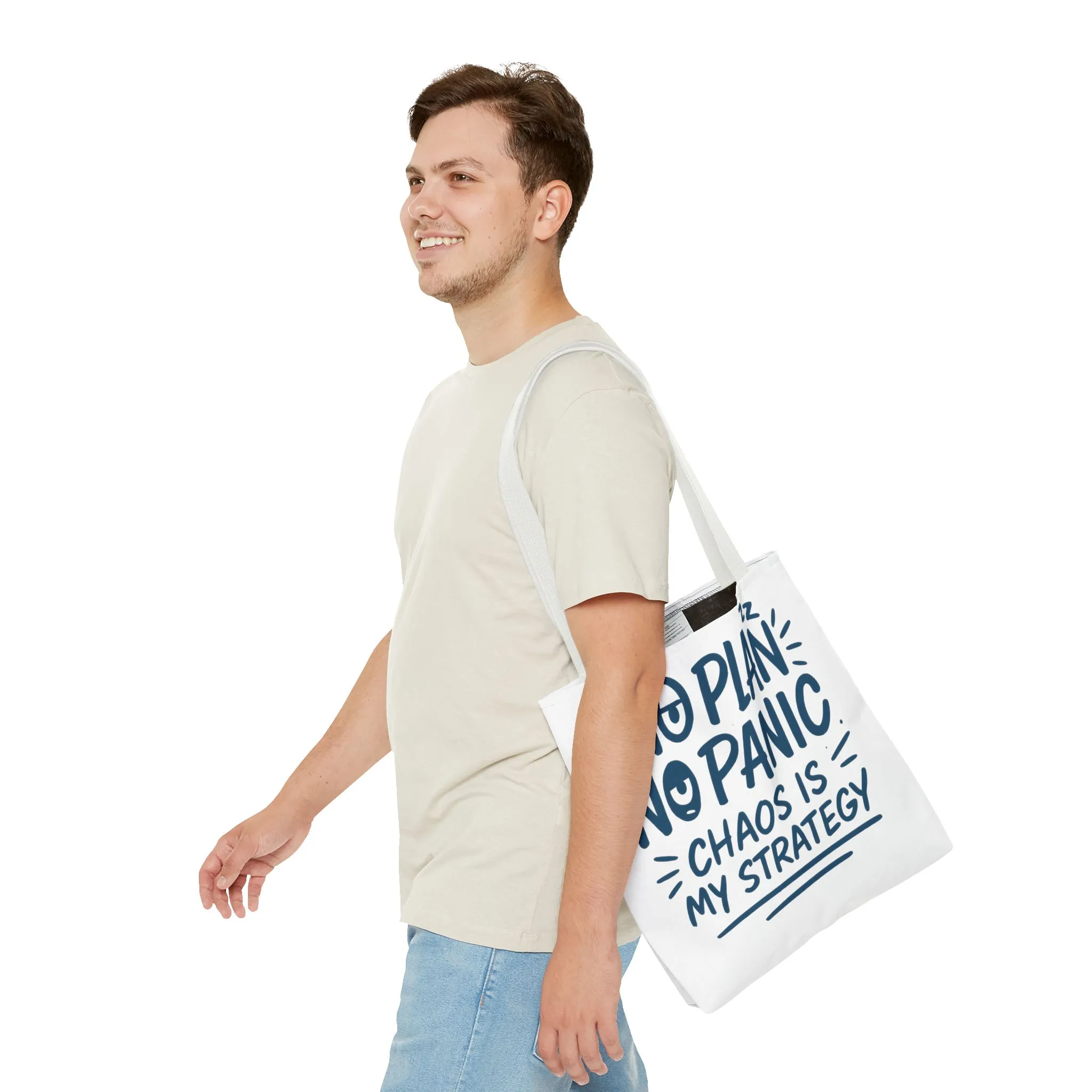 Funny Quote Tote Bag, Reusable Grocery Bag, Gift for Students, Beach Tote, Everyday Tote, Chaos Strategy Bag, Unique Shopping Bag - Image 38