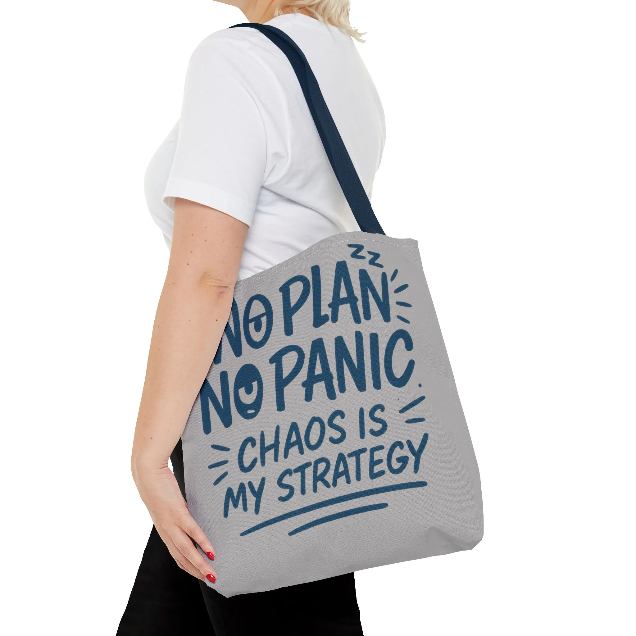 Funny Quote Tote Bag, Reusable Grocery Bag, Gift for Students, Beach Tote, Everyday Tote, Chaos Strategy Bag, Unique Shopping Bag - Image 29