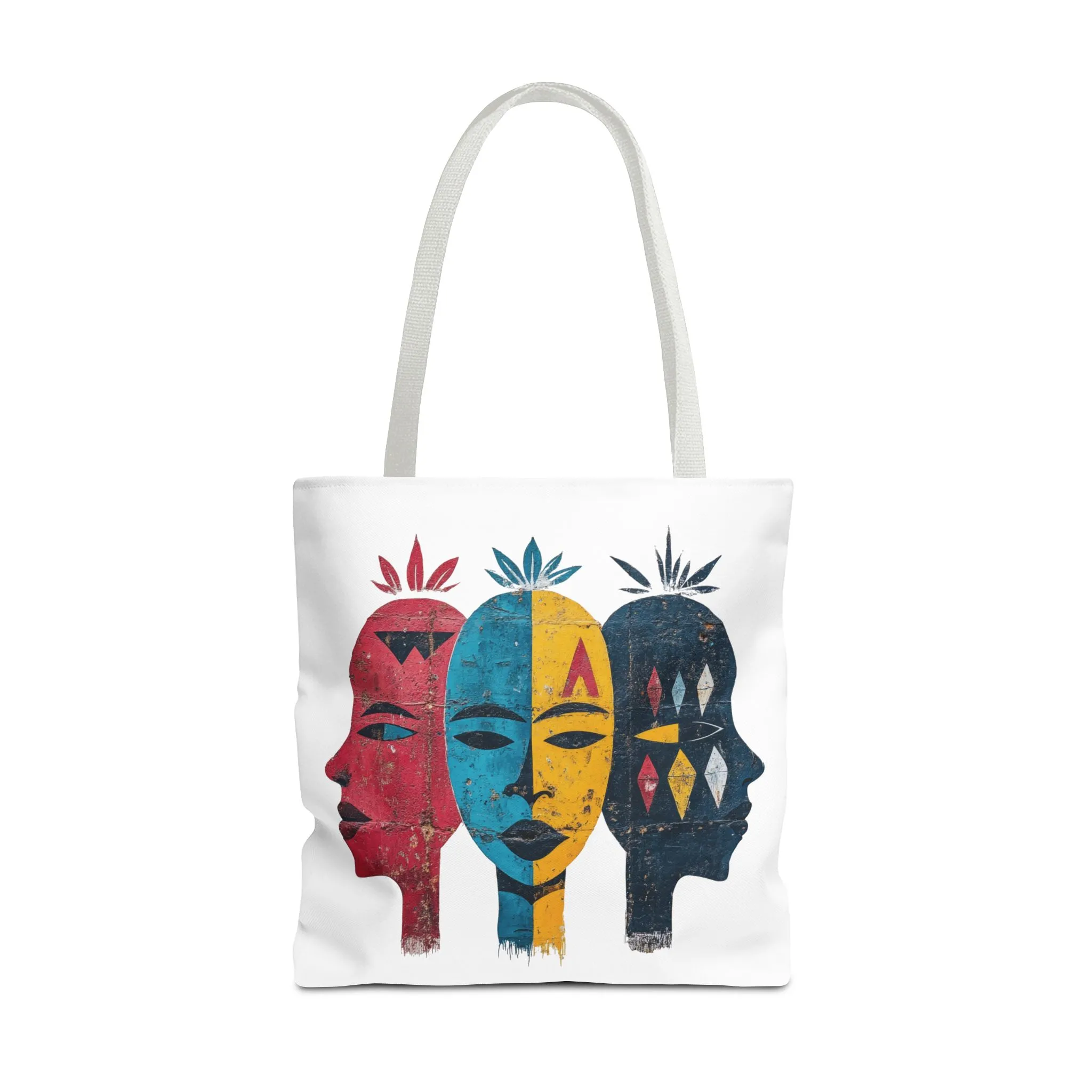 Artistic Tote Bag with Abstract Faces - Bohemian Style, Eco-Friendly Shopping Bag, Gift for Art Lovers, Unique Beach Bag, Festival Accessory - Image 26