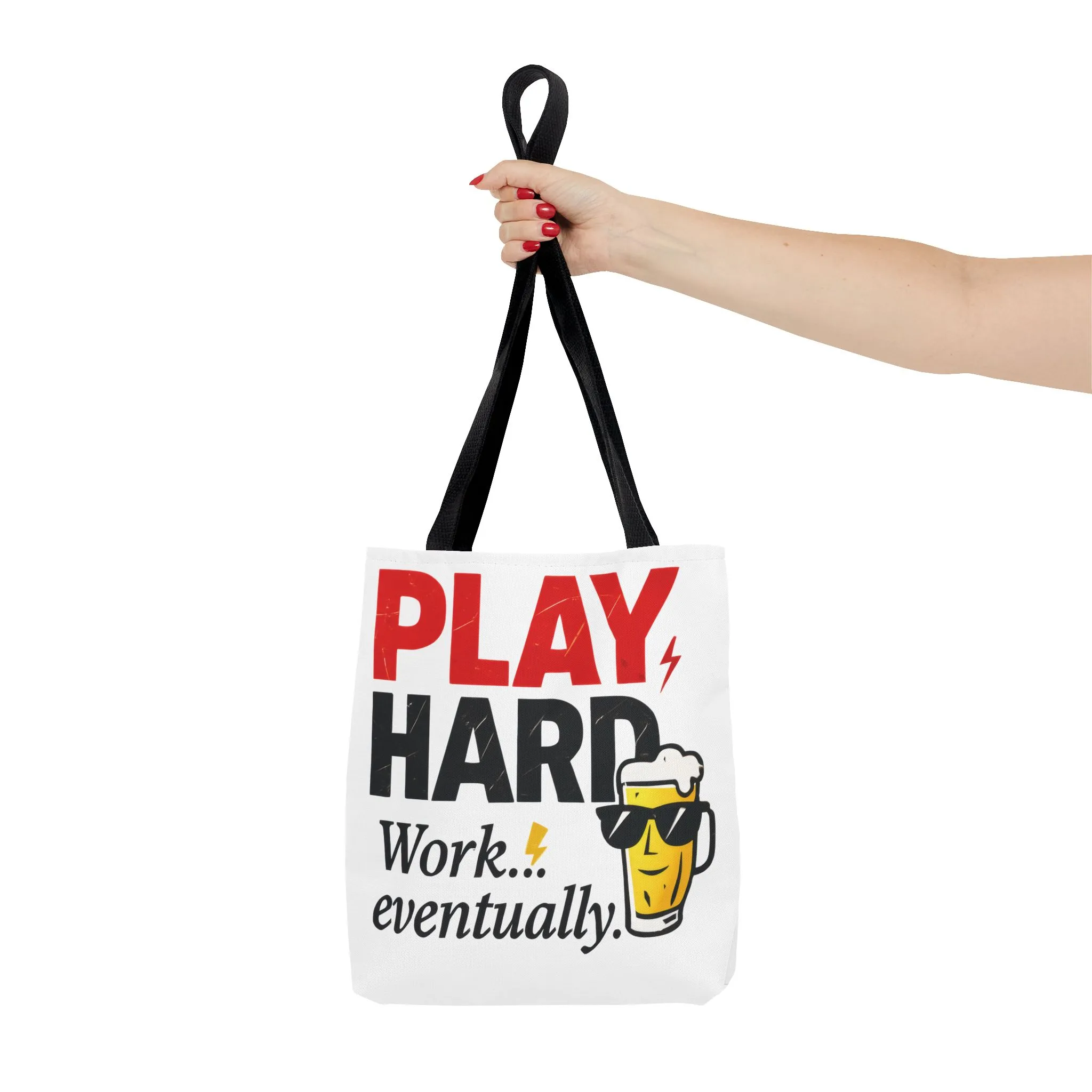 Play Hard Tote Bag - Fun, Stylish, Tote for Work & Play, Summer, Gift, Beach Bag, Everyday Carry, Beach Weekender Bag, large canvas bag - Image 9