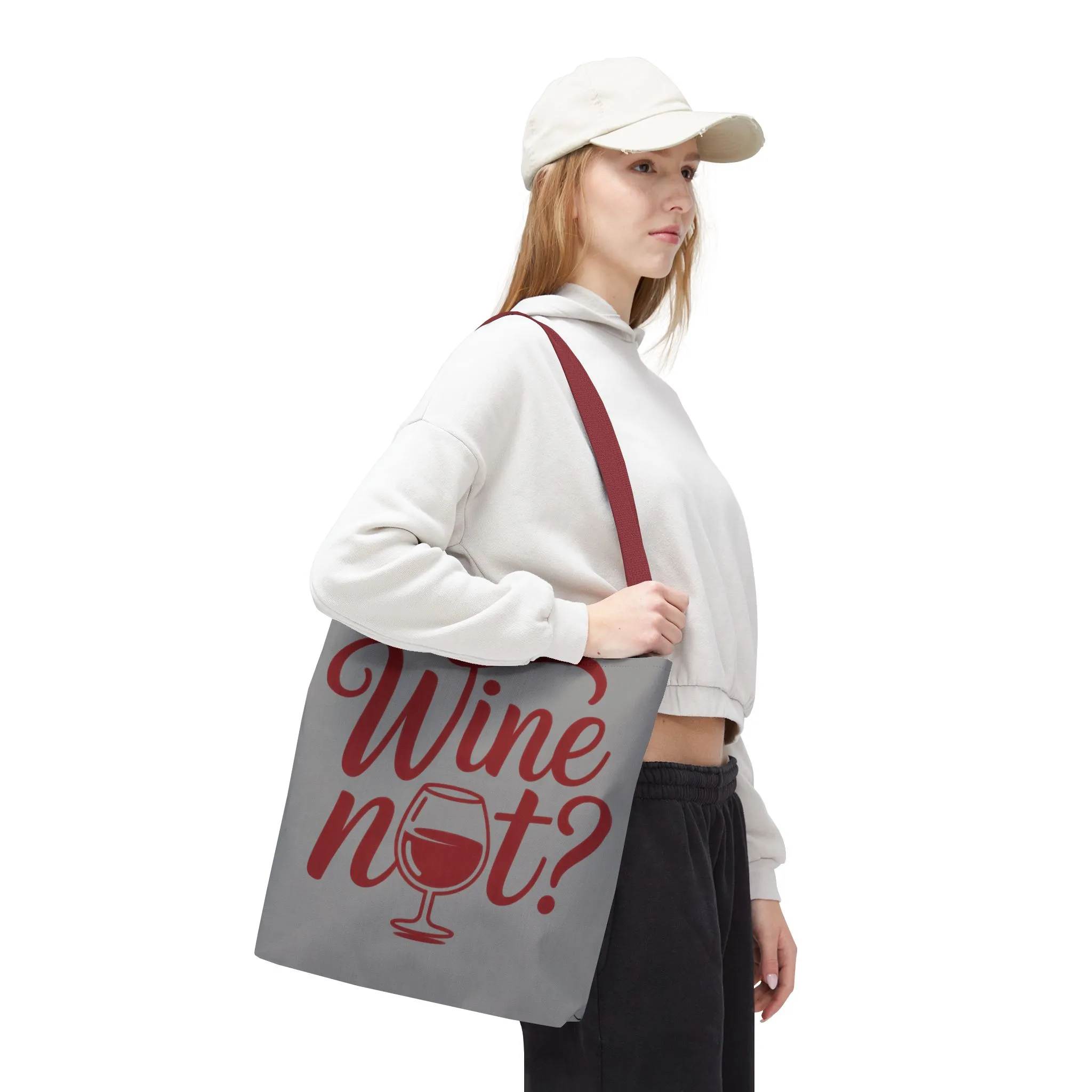 Wine Not? Tote Bag - Fun Wine Lover's Accessory for Parties, Gift for Wine Enthusiasts, Perfect for Grocery or Beach Outings, AOP Design - Image 20