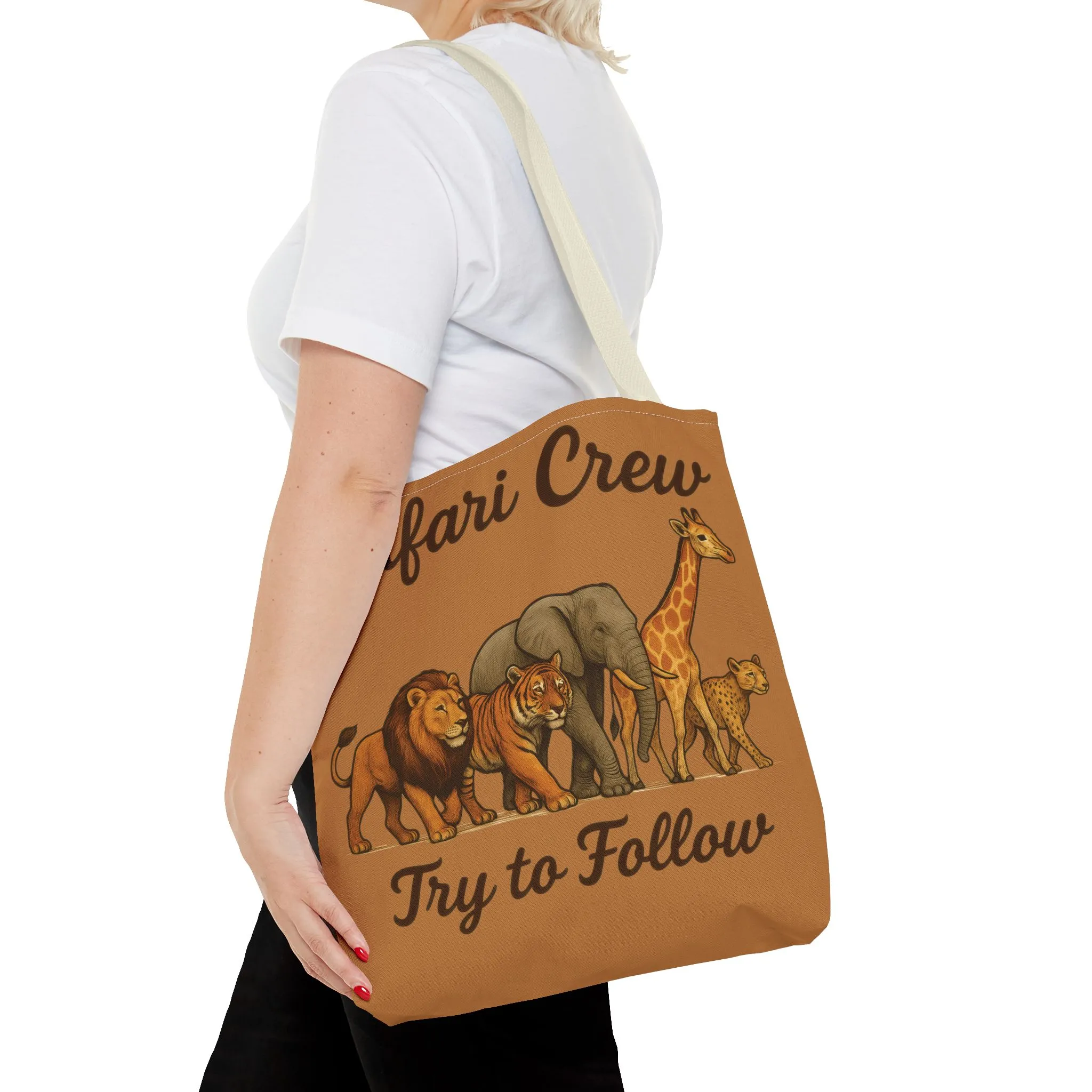 Safari Crew Tote Bag - Animal Print, Gift for Wildlife Lovers, Eco-Friendly, Stylish Grocery Bag, Adventure Enthusiast Essential - Image 24