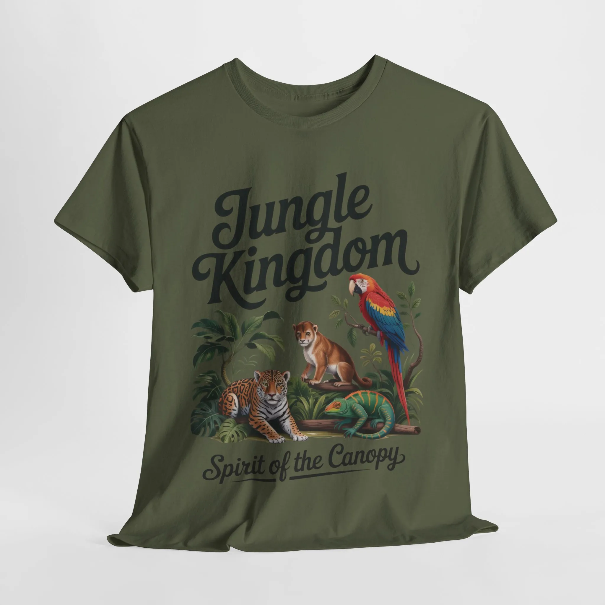 Womens Jungle Kingdom Tee - Nature Lover T-Shirt, Animal Graphic Tee, Eco-Friendly Gift, Summer Fashion, Adventure Outfit - Image 4