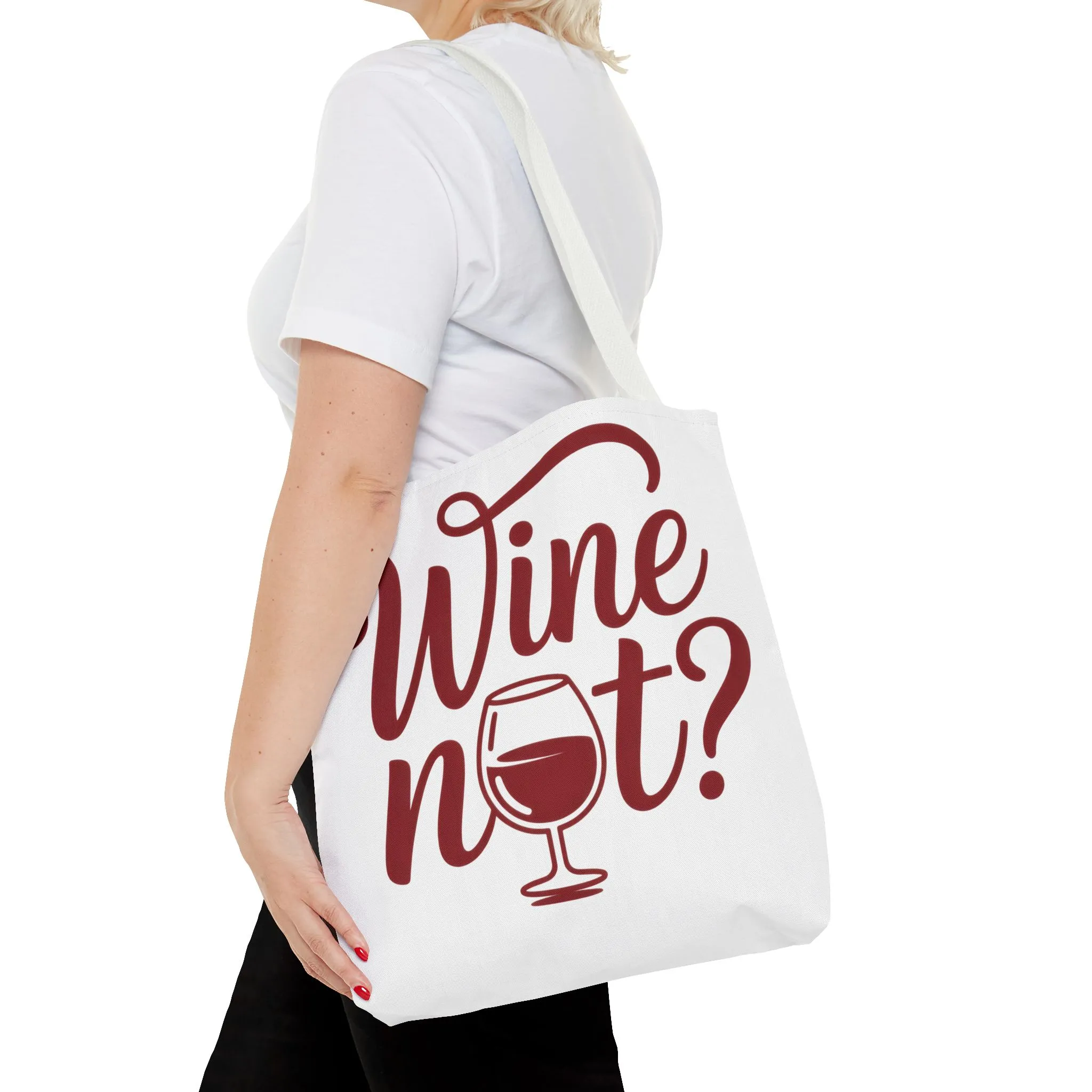 Wine Not? Tote Bag - Fun Wine Lover's Accessory for Parties, Gift for Wine Enthusiasts, Perfect for Grocery or Beach Outings, AOP Design - Image 14