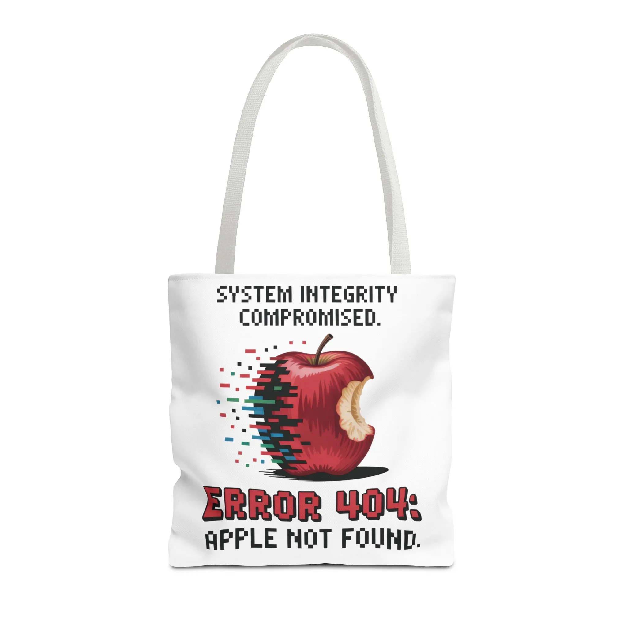 Error 404 Apple Tote Bag, Geek Tote, Funny Shopping Bag, Gift for Tech Lovers, Apple Lovers Tote, Digital Design Bag, Weekender Bag, Beach Bag, Large Canvas Bag - Image 36