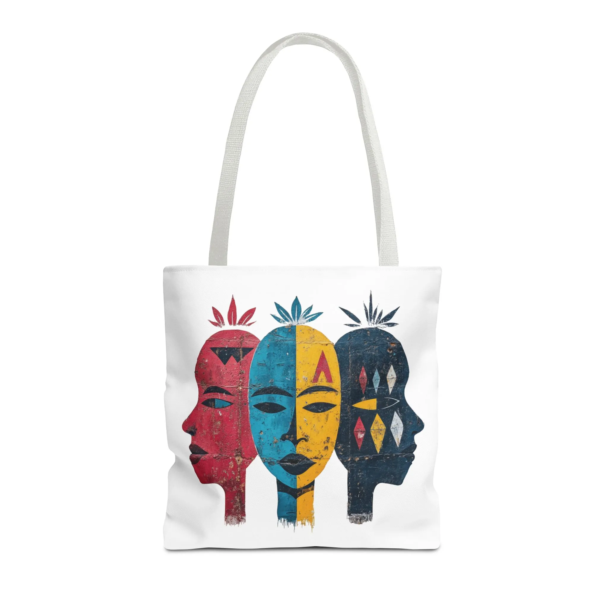 Artistic Tote Bag with Abstract Faces - Bohemian Style, Eco-Friendly Shopping Bag, Gift for Art Lovers, Unique Beach Bag, Festival Accessory - Image 21