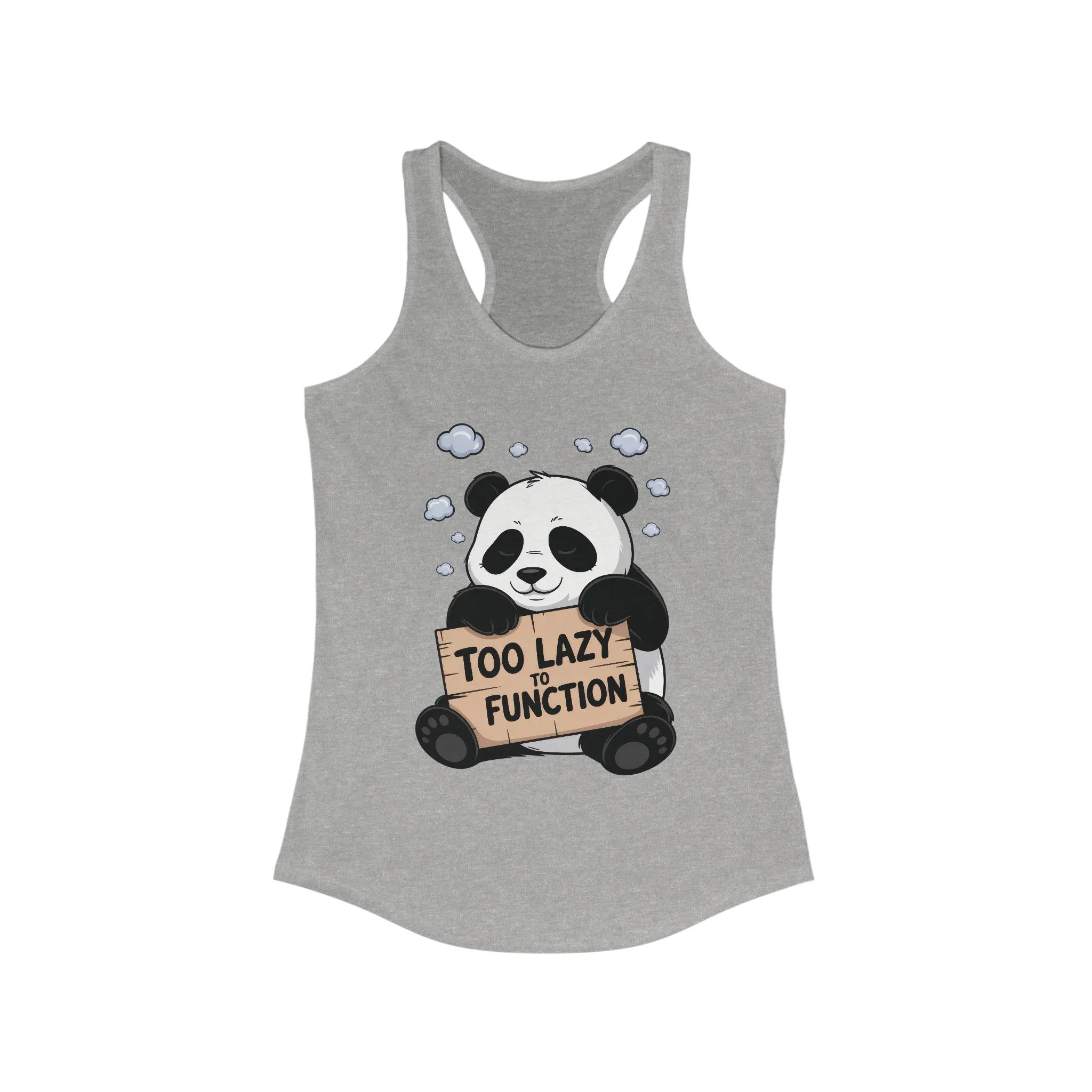 Funny Panda Tank Top, Women's Workout Shirt, Cute Summer Tee, Lazy Bear Fitness Top, Humorous Gift For Her - Image 5