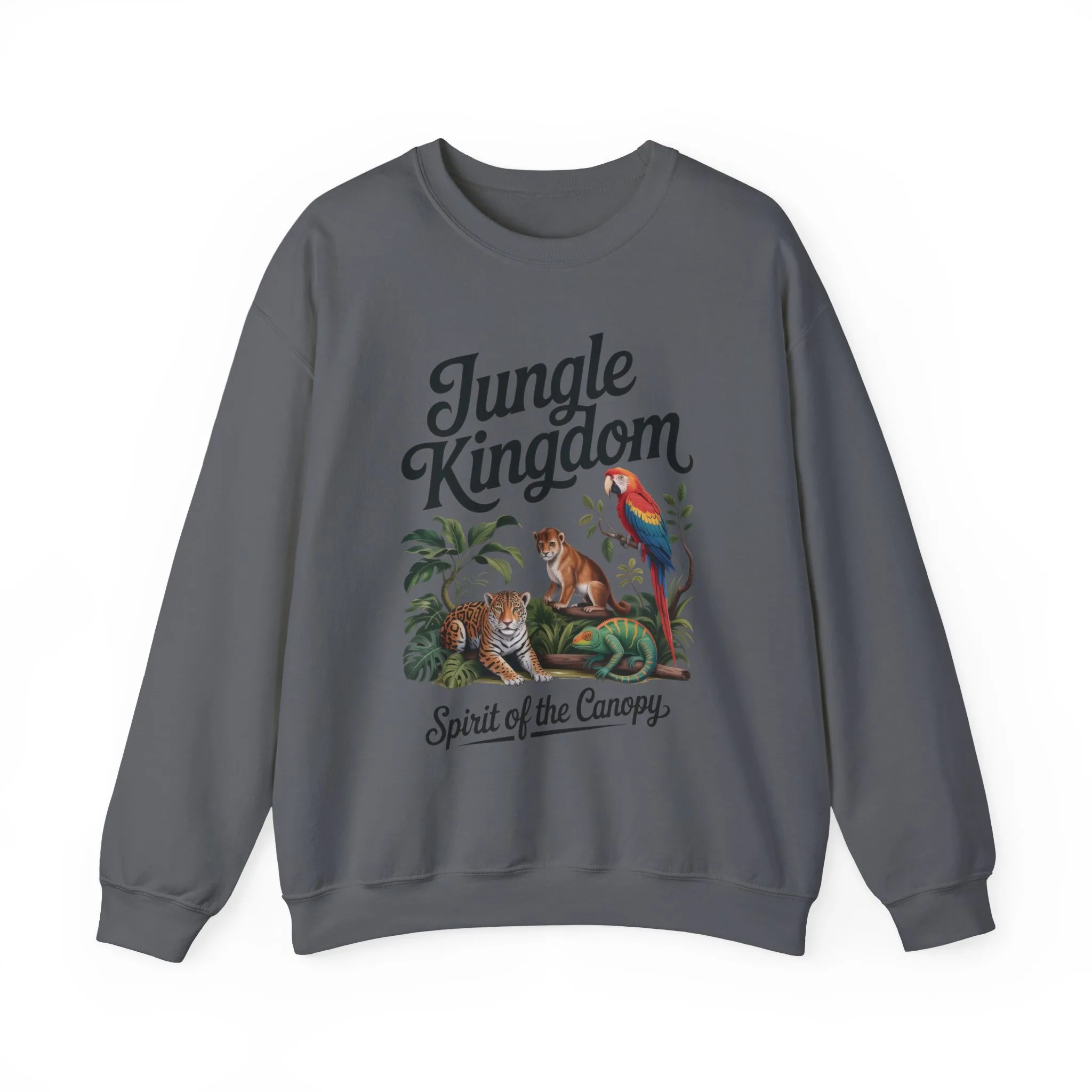 Jungle Kingdom Womens Sweatshirt, Cozy Jungle Crewneck, Nature Lover Gift, Wildlife Artwork, Eco-Conscious Apparel, Animal Enthusiast Clothing - Image 28