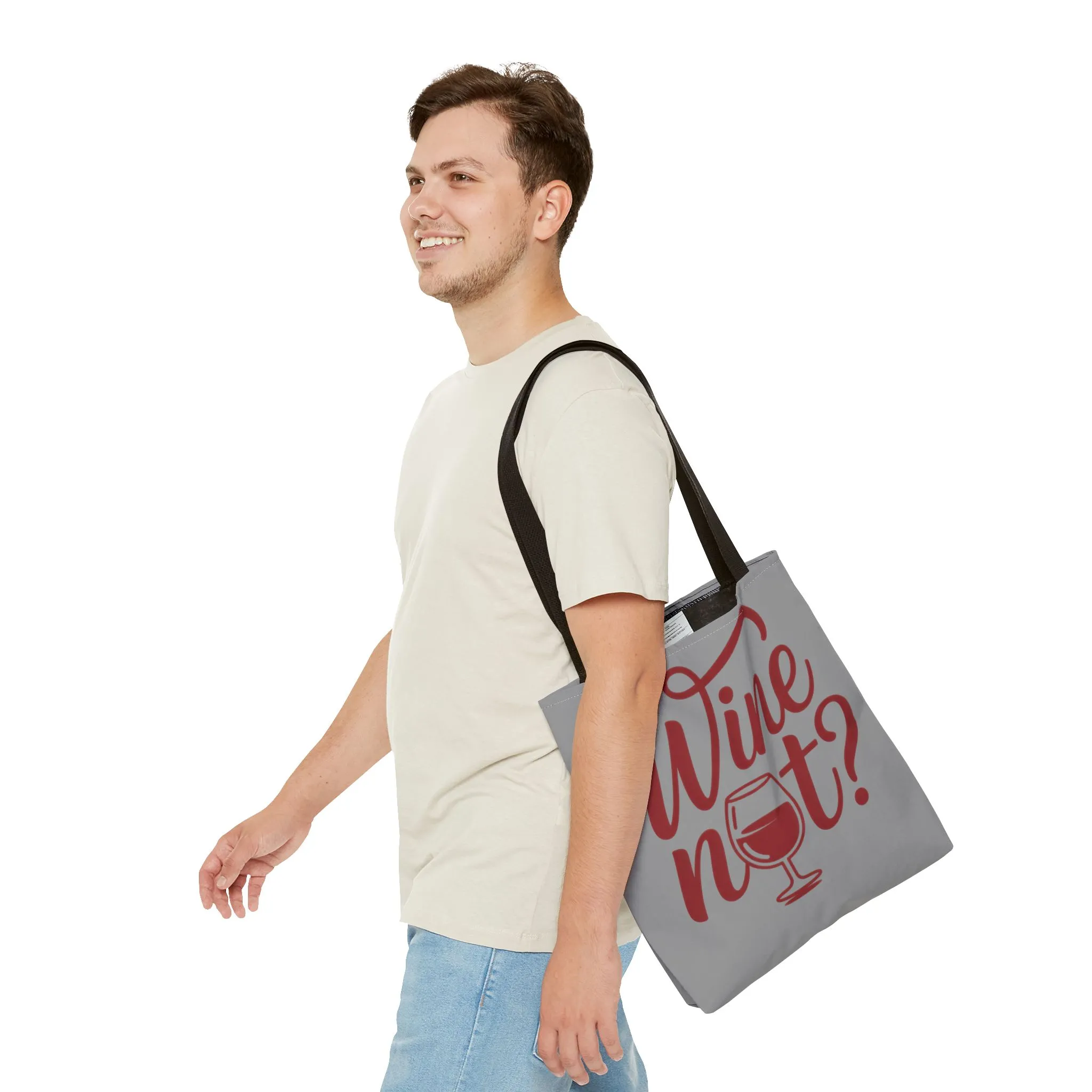 Wine Not? Tote Bag - Fun Wine Lover's Accessory for Parties, Gift for Wine Enthusiasts, Perfect for Grocery or Beach Outings, AOP Design - Image 8