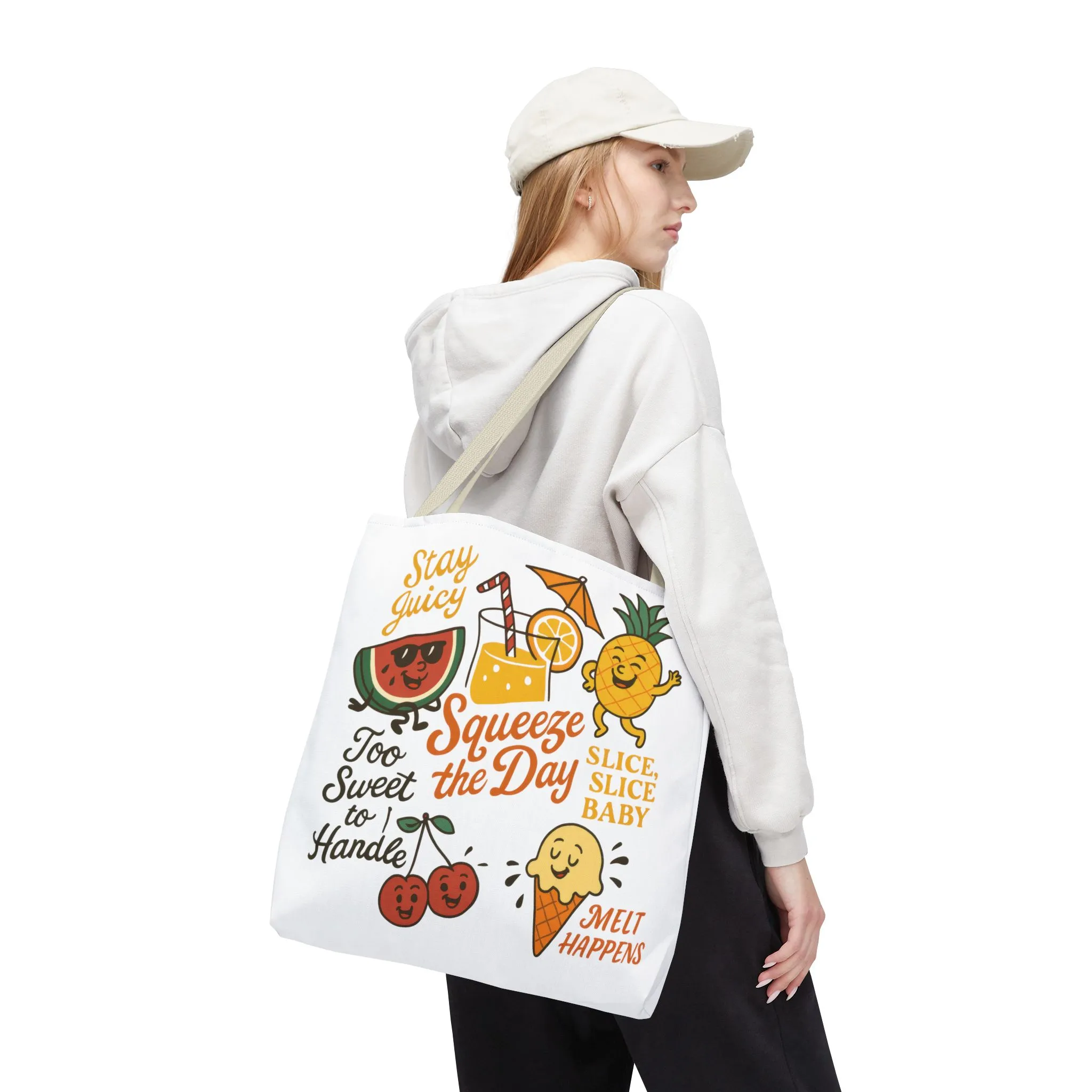 Juicy Summer Tote Bag, Fun Beach Carryall, Perfect for Grocery Shopping, Reusable Market Tote, Cute Gift for Fruit Lovers, Large Tote Bag - Image 20